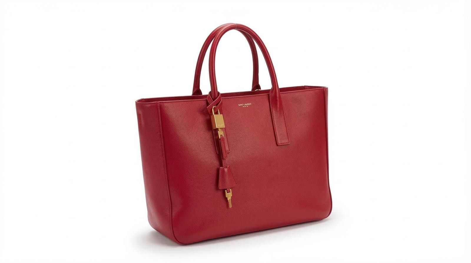 Saint Laurent Paris Saint Laurent - Red Leather Paris Bag Size ONE SIZE - 1 Thumbnail