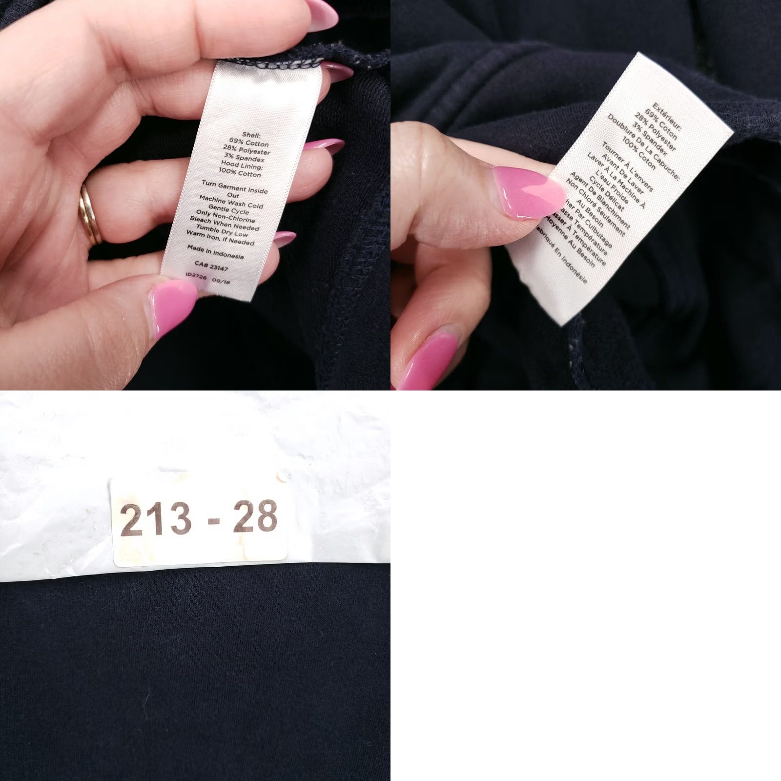 Talbots Talbots Blue Hoodie Womens 1X Zip Pullover Full Zip Hooded Sweatshirt Casual Activewear Knit Cotton Polyester Spandex Size XL / US 12-14 / IT 48-50 - 8 Thumbnail
