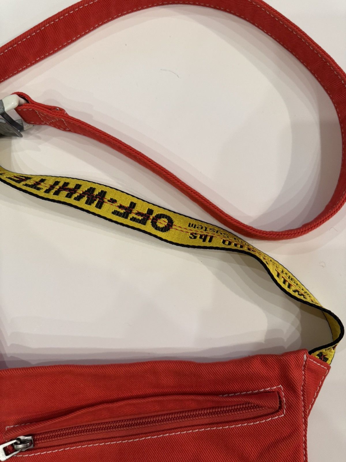 Off-White Off-White - Logo-Print Cotton-Twill Messenger Bag - Red Size ONE SIZE - 4 Thumbnail