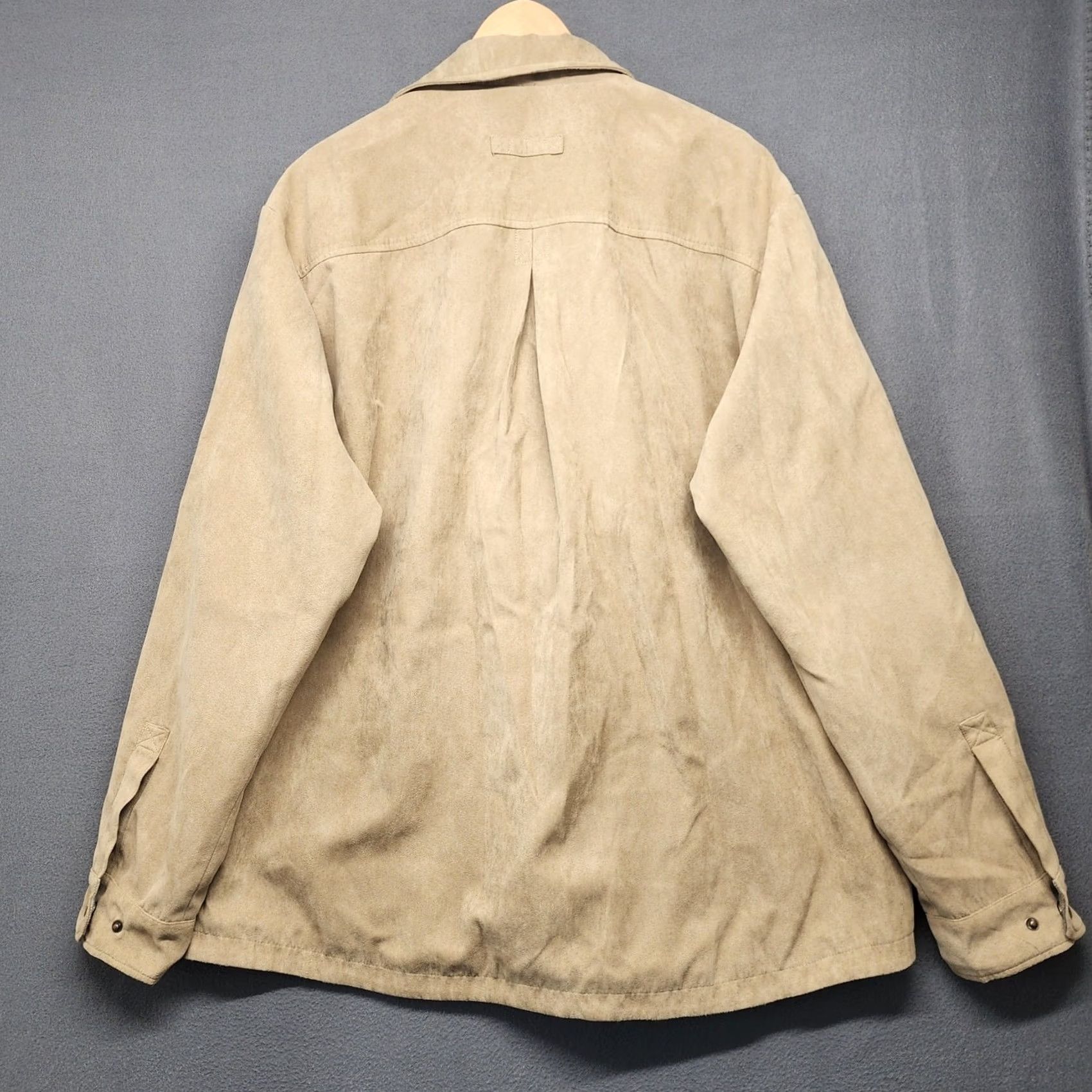 Vintage Mountain and Isles Shacket Mens XXL Tan Flannel Lined Shirt Jacket Chore Utility Size US XXL / EU 58 / 5 - 2 Thumbnail