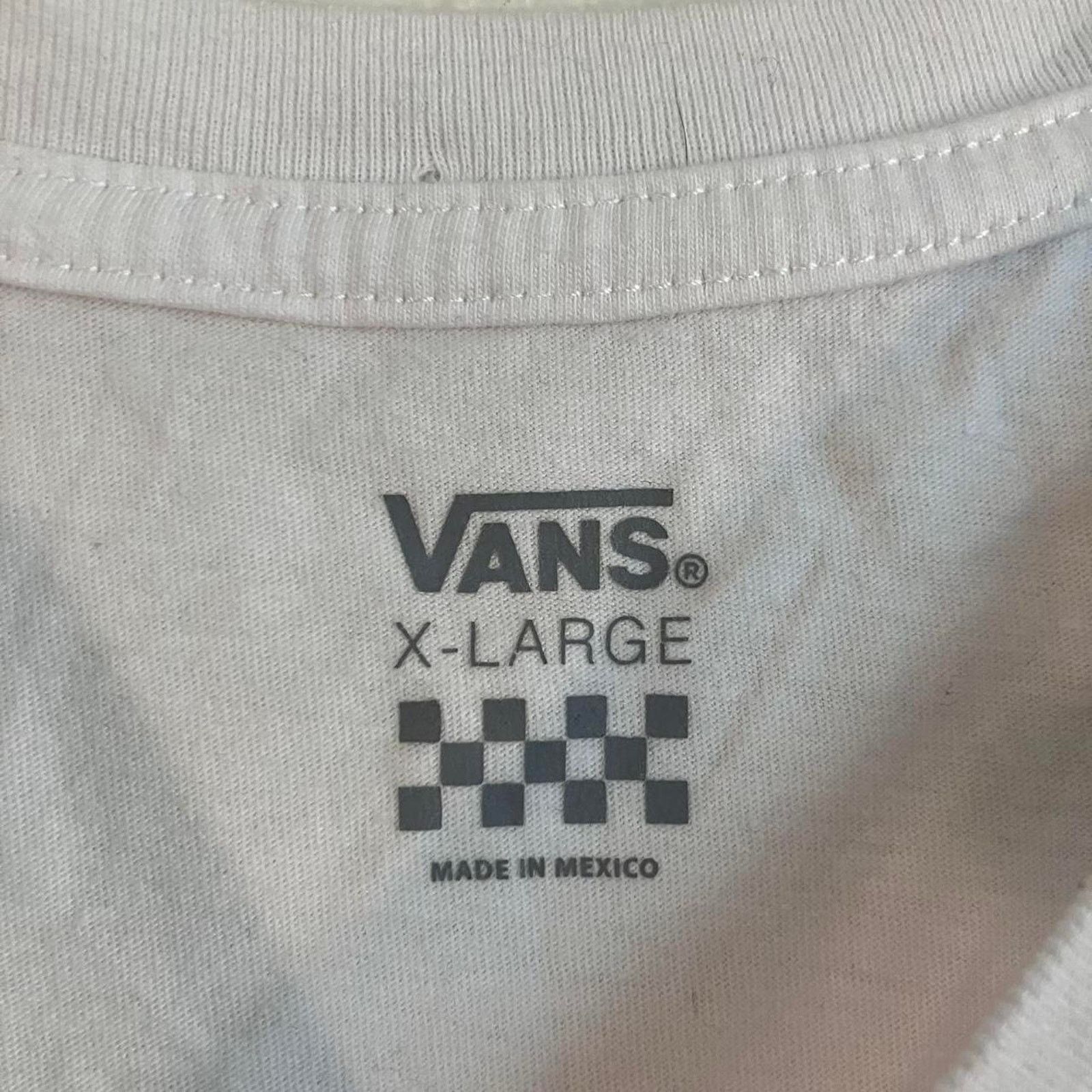 Vans Vans White Graphic Tee w Felted Logo Skater T-shirt Size XL / US 12-14 / IT 48-50 - 3 Thumbnail