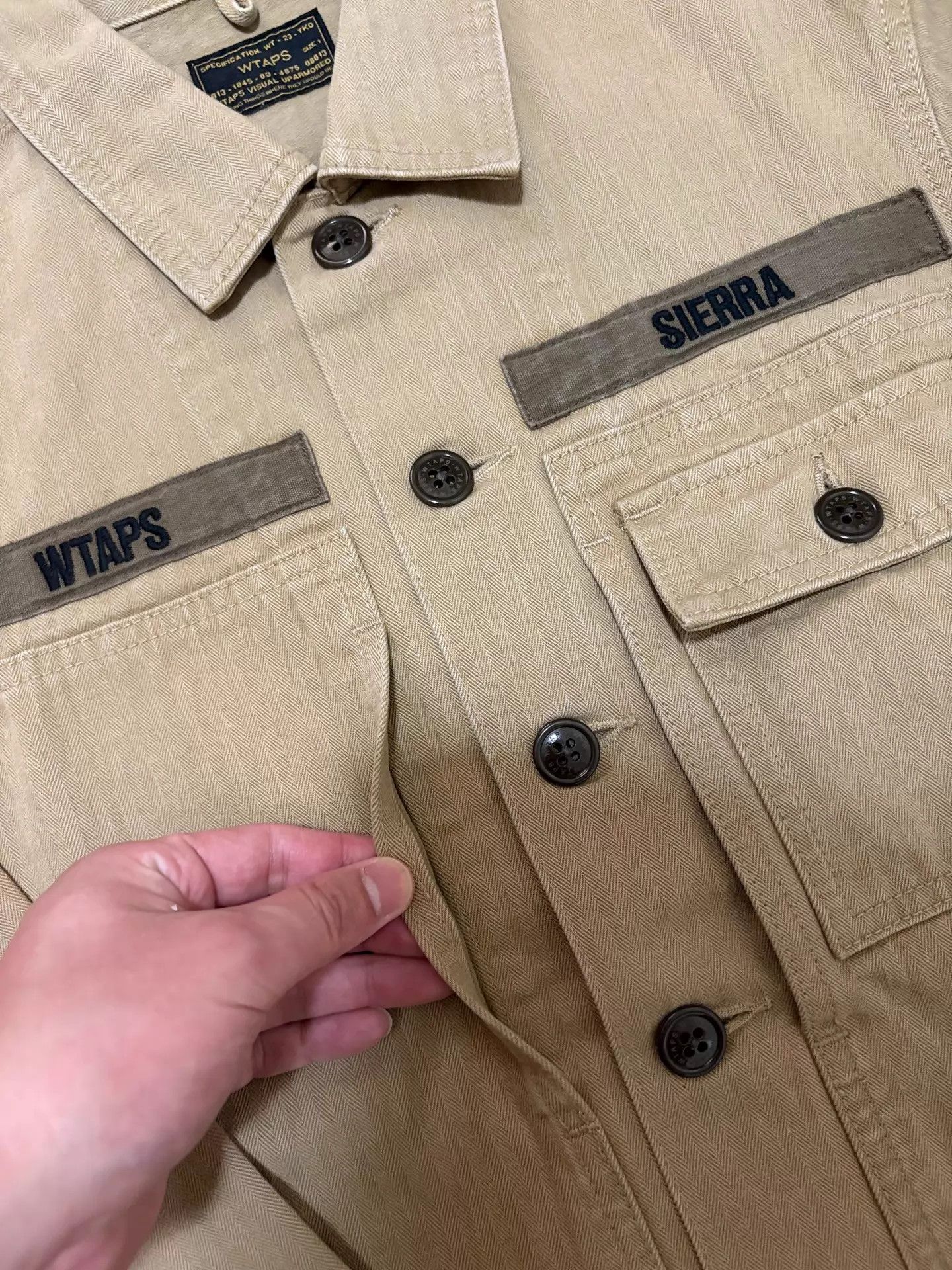 Wtaps WTAPS 16AW Herringbone Shirt Jacket Khaki NearNew Size US S / EU 44-46 / 1 - 8 Thumbnail