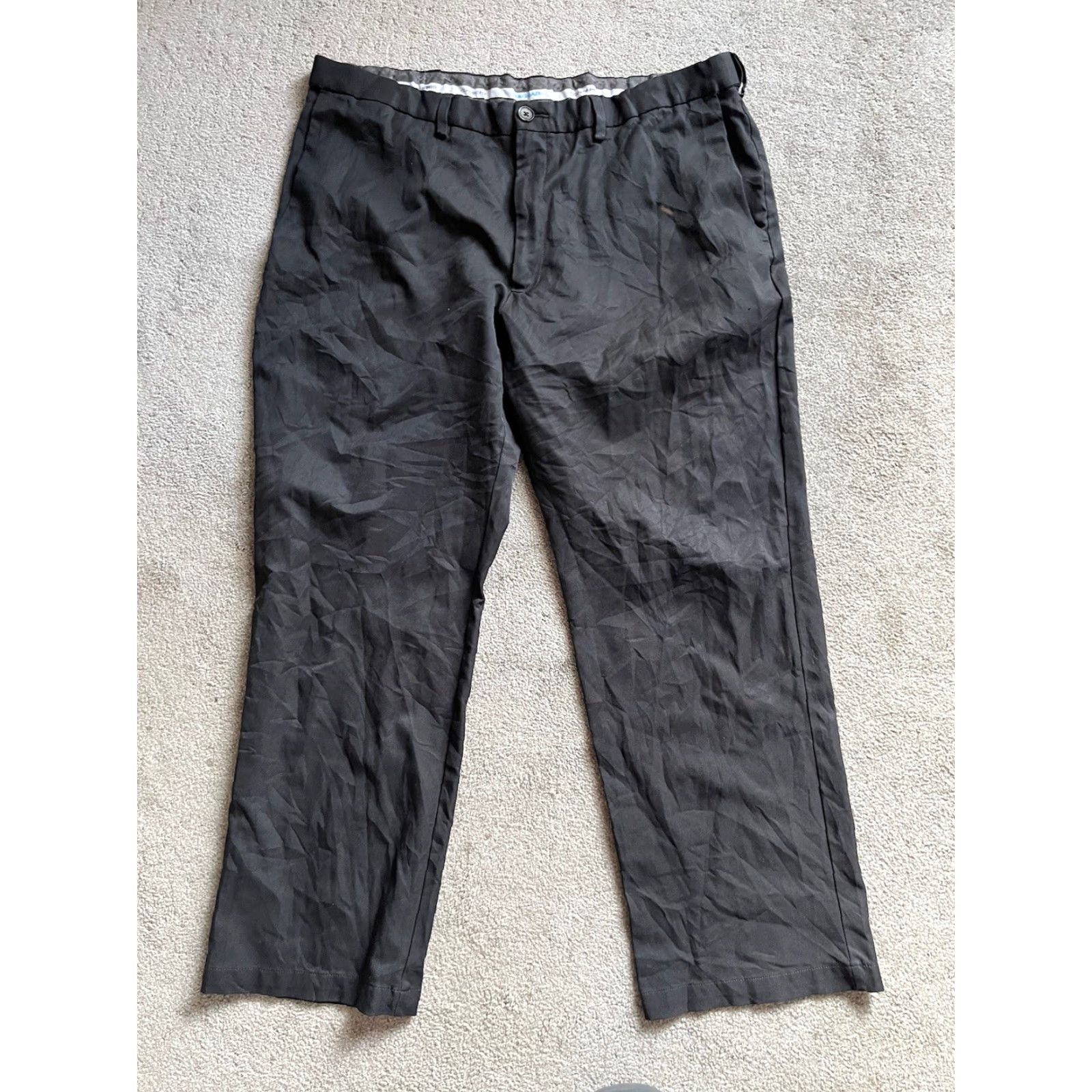 Haggar Haggar Dress Pants Mens 40x29 Black Cool Comfort Flat Front Size US 40 / EU 56 - 2 Thumbnail