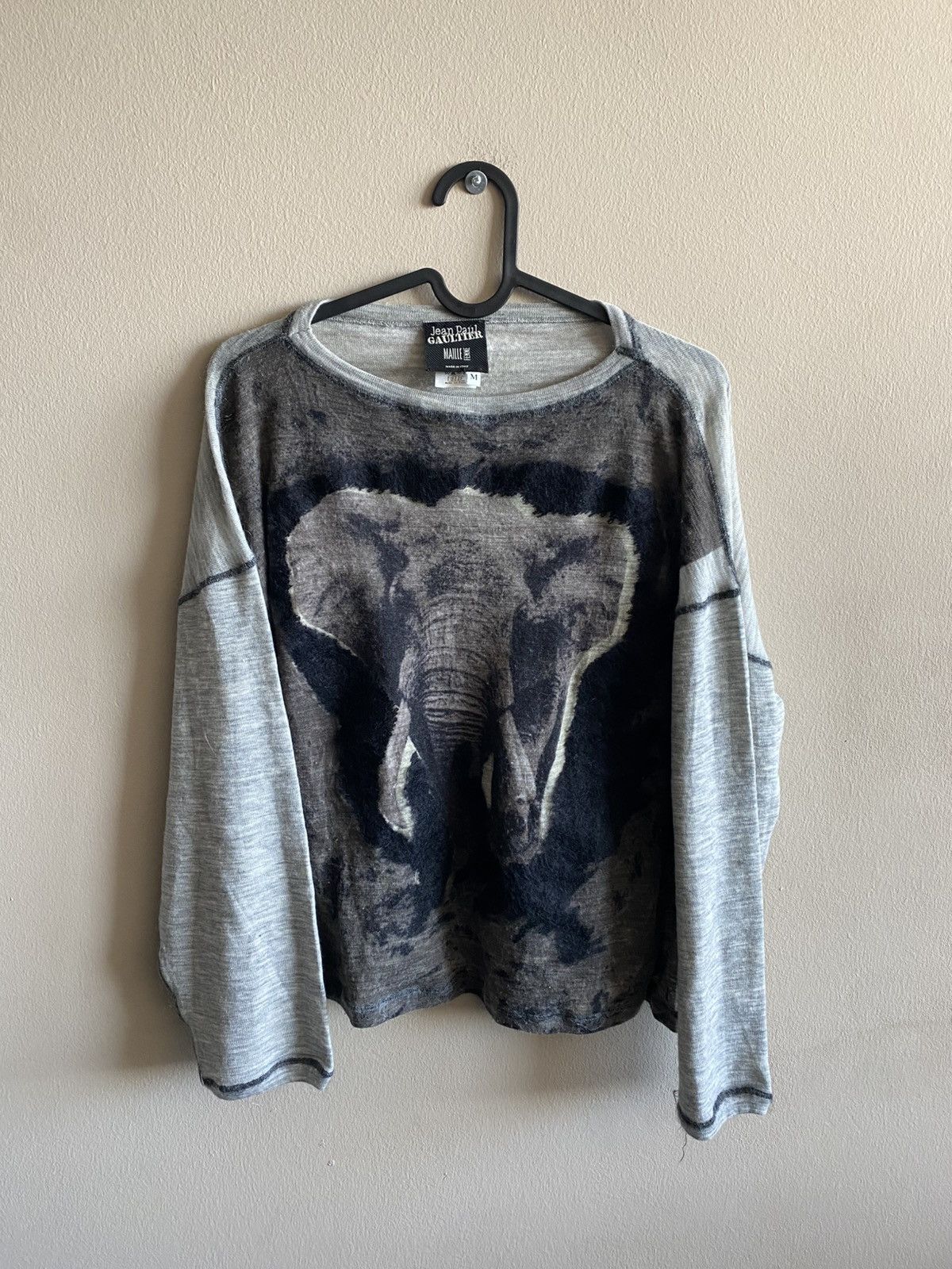 Jean Paul Gaultier Jean Paul Gaultier 1996 Vintage Elefant Mesh Longsleeve Size M / US 6-8 / IT 42-44 - 1 Thumbnail