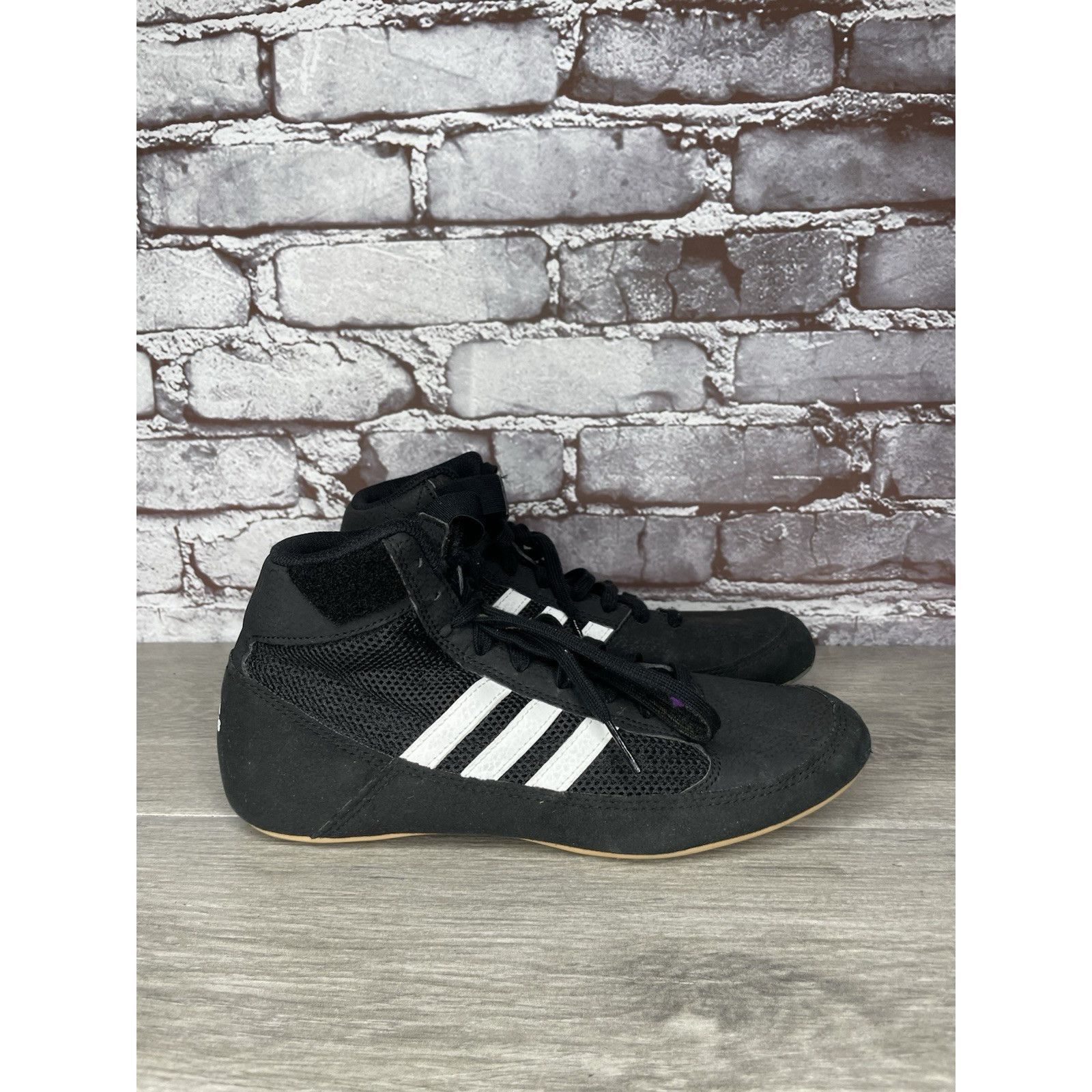 Adidas Adidas Wrestling Sneakers Shoes Black Lace Up Hook Loop Stra Size US 6 / EU 39 - 1 Thumbnail