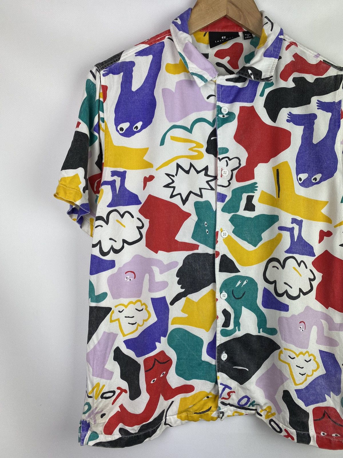 Other Lazy Oaf men’s viscose short sleeve overprinted shirt Size US XS / EU 42 / 0 - 2 Thumbnail