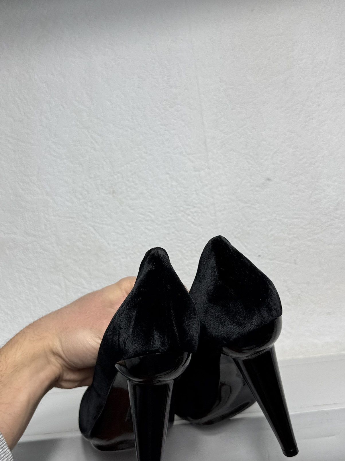 Bottega Veneta Bottega Veneta Women's Velvet Suede Peep Toe Pumps Size US 9 / IT 39 - 8 Thumbnail