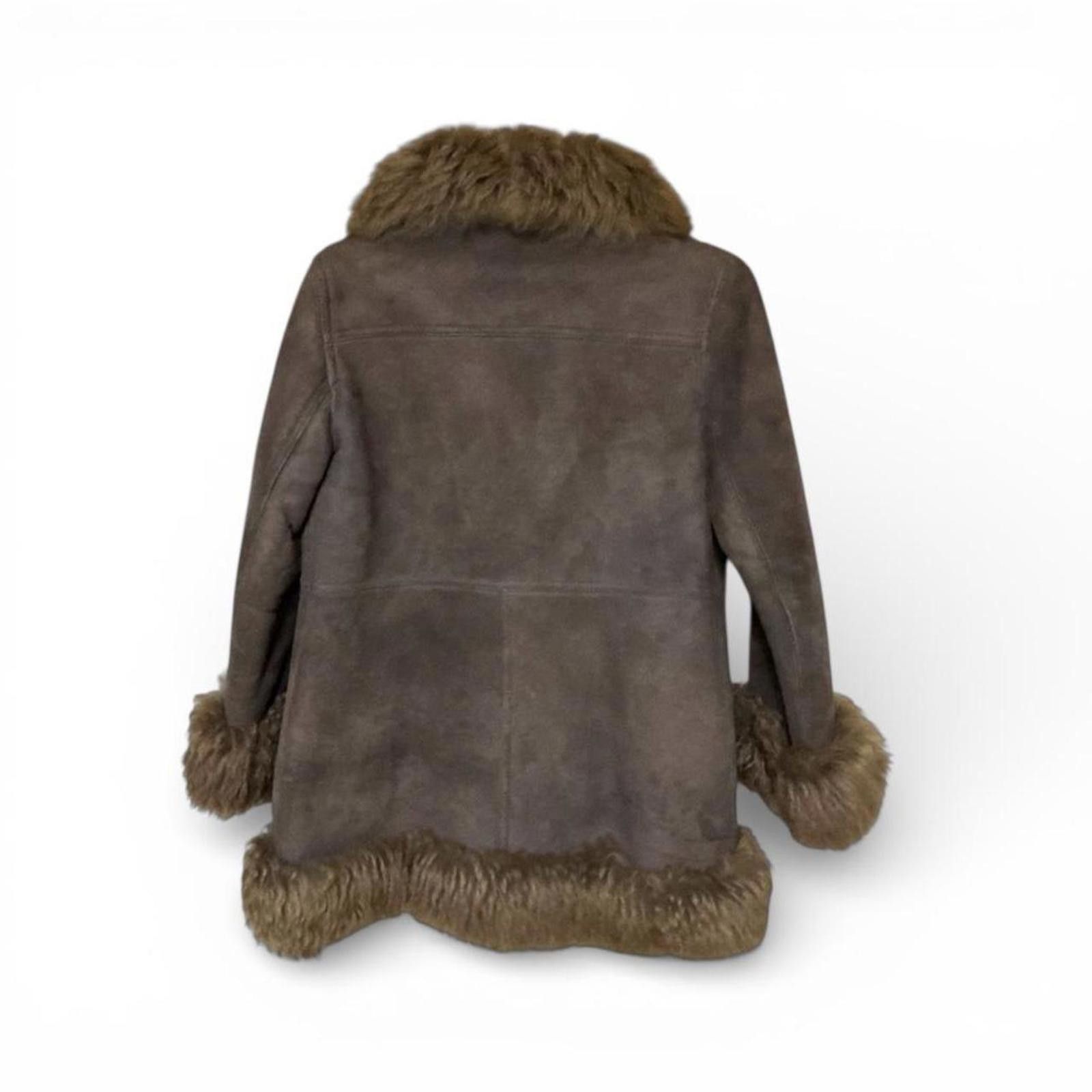 Other Faux leather fur whimsy grunge vintage brown penny lane coat Size S / US 4 / IT 40 - 3 Thumbnail