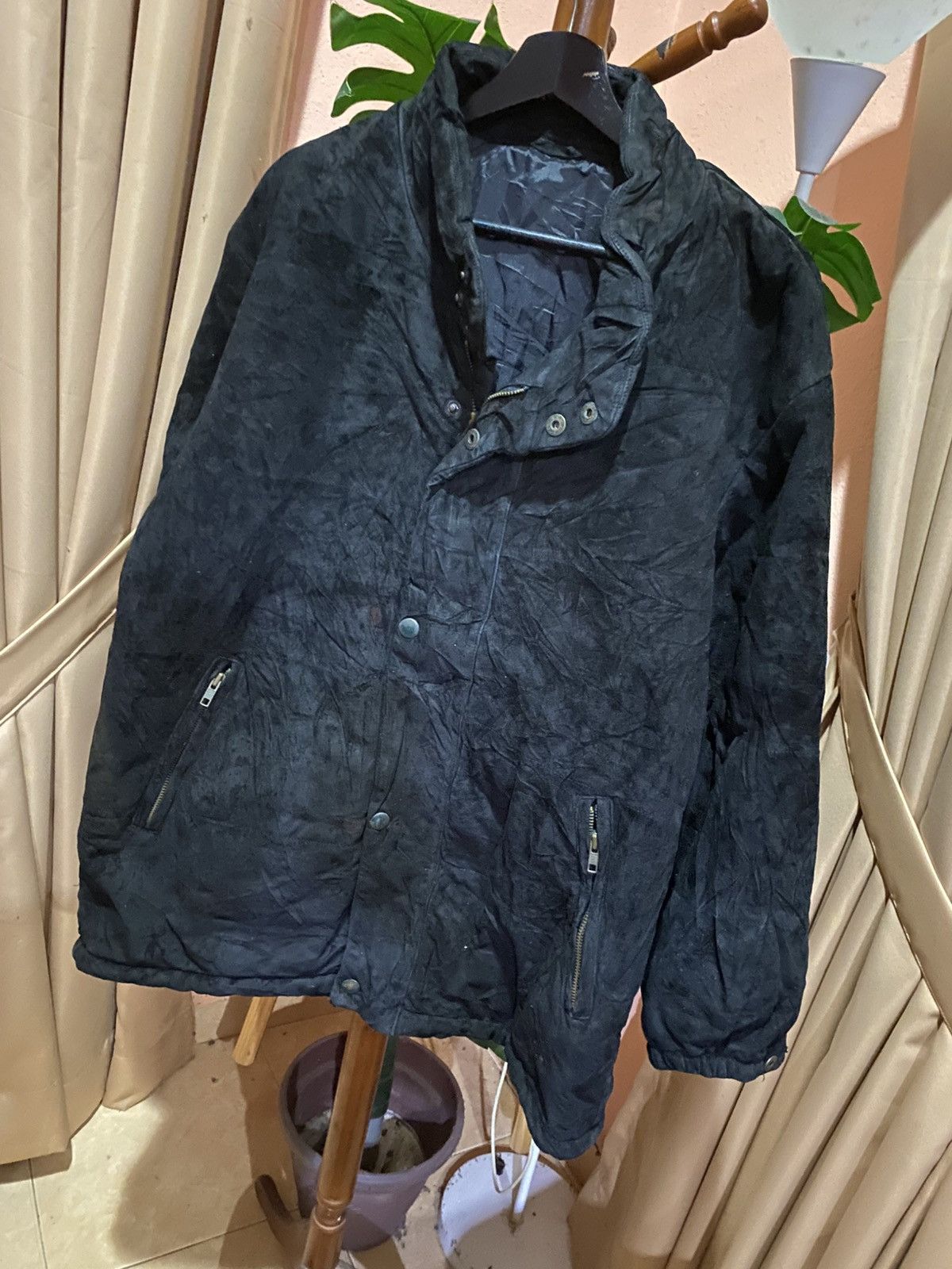 JUN MEN Vintage JUN MEN Crushed Velvet Style Black Jacket Japan Size US L / EU 52-54 / 3 - 4 Thumbnail