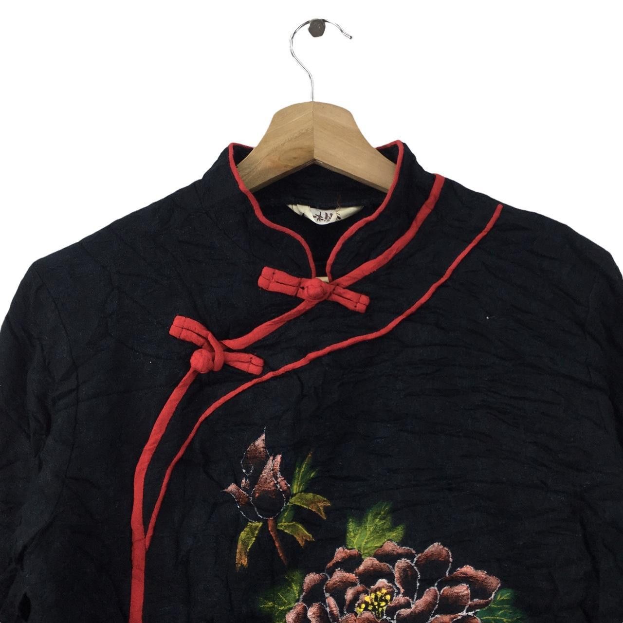 Vintage Vtg ART FLORAL EMBROIDERY Blouse Jacket Sport Coat Size S / US 4 / IT 40 - 2 Thumbnail
