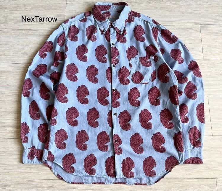 Kapital KAPITAL Kazuhiro Hirata Cashew Flower Denim Pocket Shirt Size US L / EU 52-54 / 3 - 1 Thumbnail