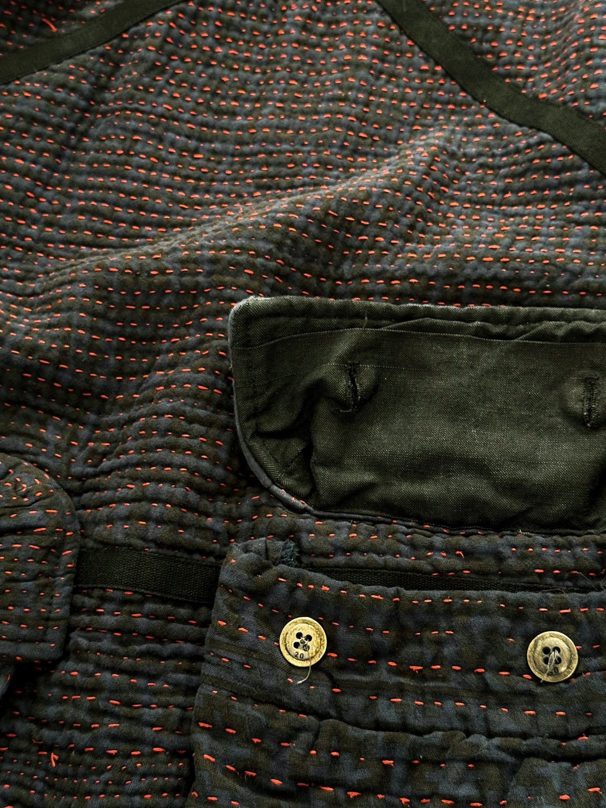 Greg Lauren 1/1 Sample Kantha Boro Modern Flight Jacket Size US L / EU 52-54 / 3 - 9 Thumbnail