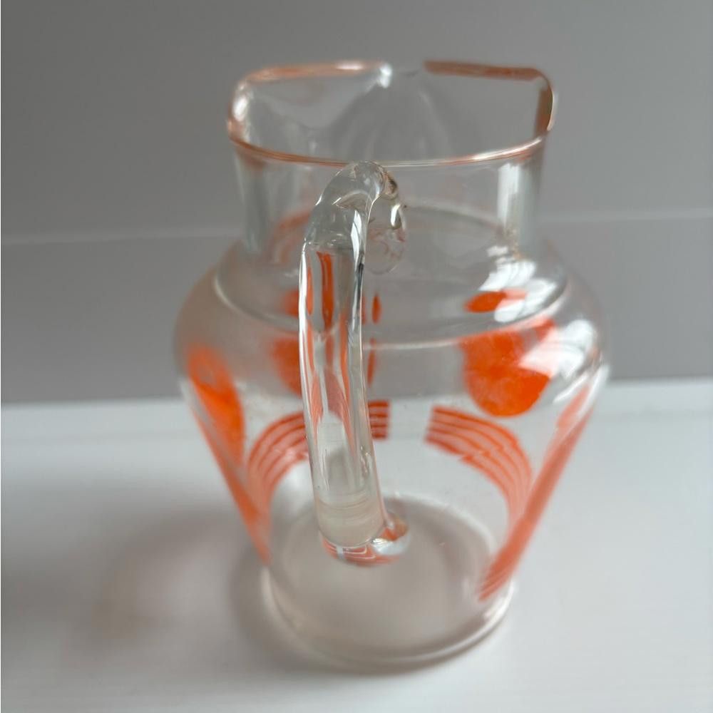 Designer Vintage rétro Glass Orange Juice Pitcher Size ONE SIZE - 2 Thumbnail