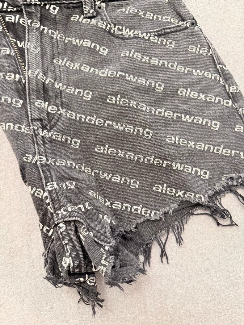 Alexander Wang Alexander Wang Black Denim Shorts- Size 29" - 4 Thumbnail