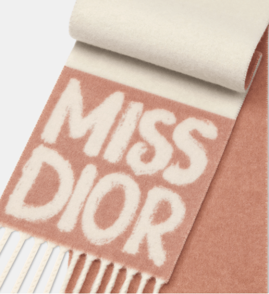 Dior o1w1db11125 51MID2 Size :OS / Graffiti Scarf in Ivory/Pink Size ONE SIZE - 3 Thumbnail