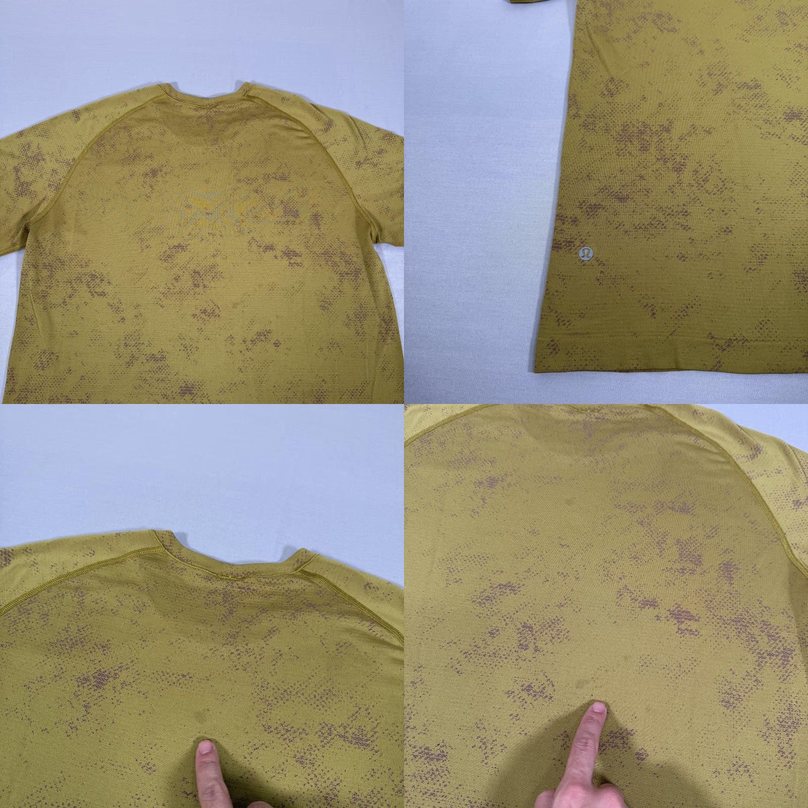 Lululemon Lululemon Shirt Mens Large Yellow Metal Vent Tech Seamless Athletic Running Camo Size US L / EU 52-54 / 3 - 8 Thumbnail