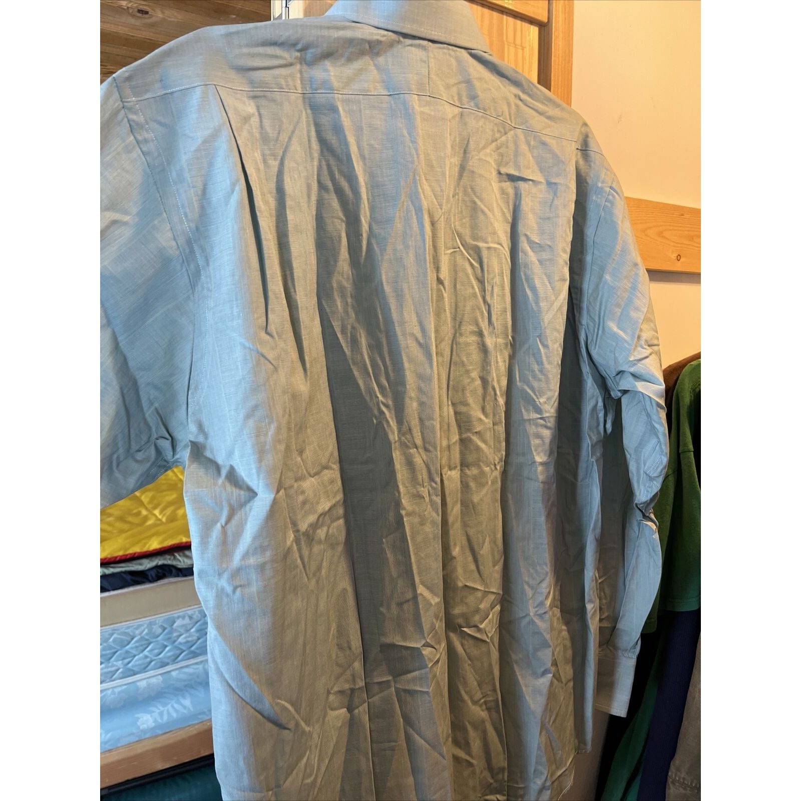 Burberry Burberry Men’s 16.5 34 Green Grey LS Button Up Cotton Shirt Size US L / EU 52-54 / 3 - 13 Thumbnail