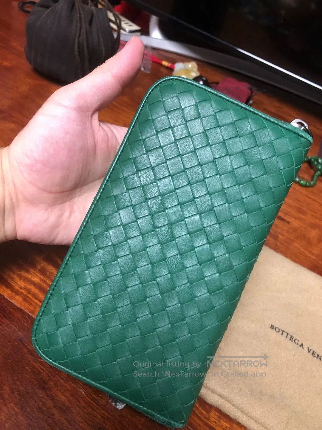 Bottega Veneta Bottega Veneta Green Zip Wallet Clutch. Size ONE SIZE - 4 Thumbnail