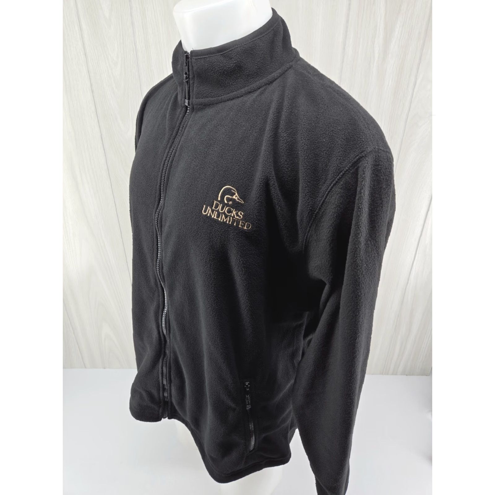 Vintage Ducks Unlimited Men's Fleece Jacket XL Black Full Zip Hunting Duck Size US XL / EU 56 / 4 - 4 Thumbnail