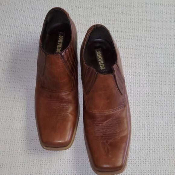 Durango Durango Sz. 8.5 Brown Leather 2" Heeled Pullon Square Toe Bo Size US 8.5 / EU 41-42 - 2 Thumbnail