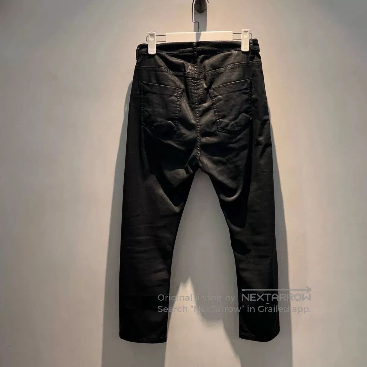 Rick Owens rick owens tapered waxed black pants. Size US 30 / EU 46 - 2 Thumbnail