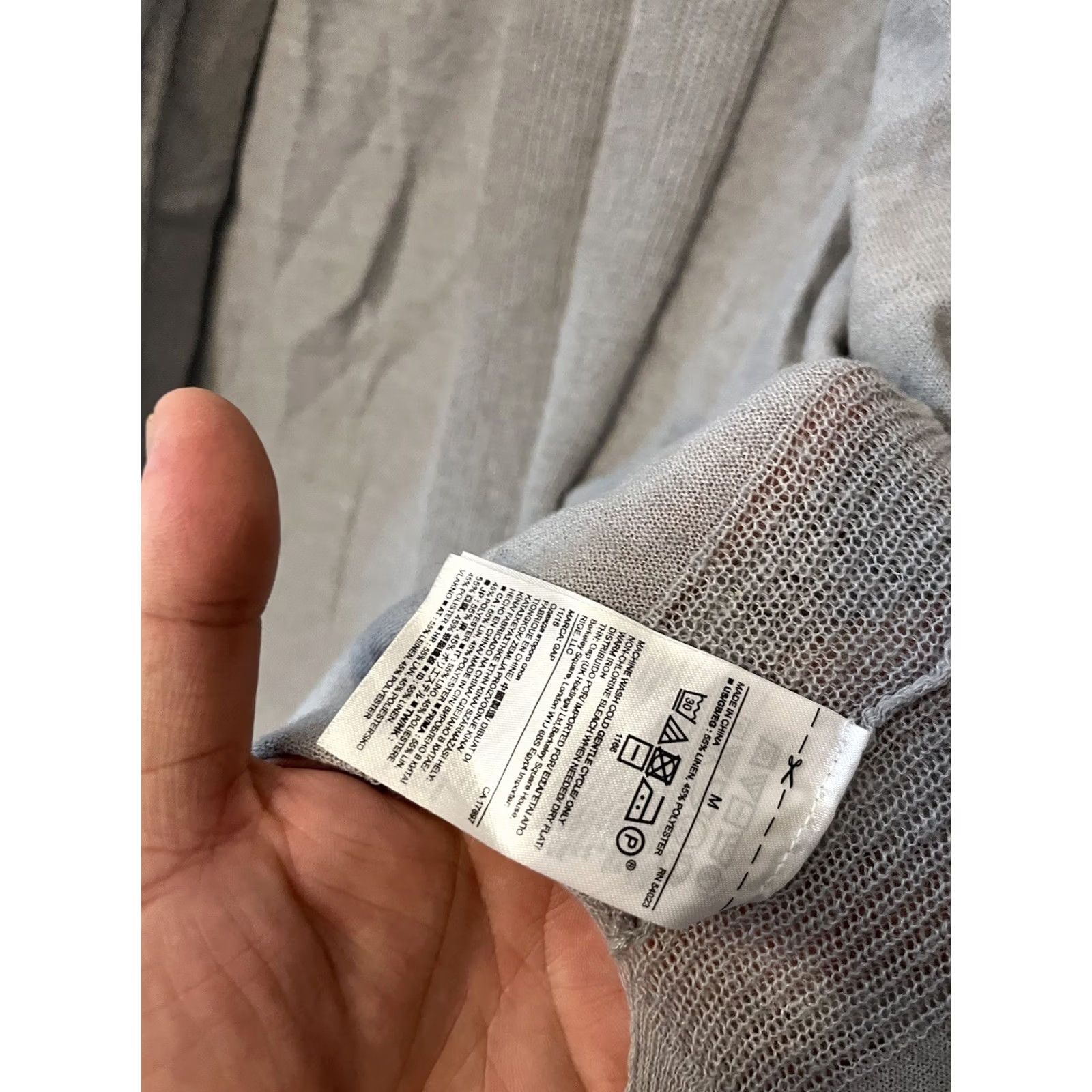 Gap VINTAGE Gap Cardigan Open Front Short Sleeve Women's Size Medium Gray Solid Linen Polyester Knit 90s City Retro Size M / US 6-8 / IT 42-44 - 4 Thumbnail