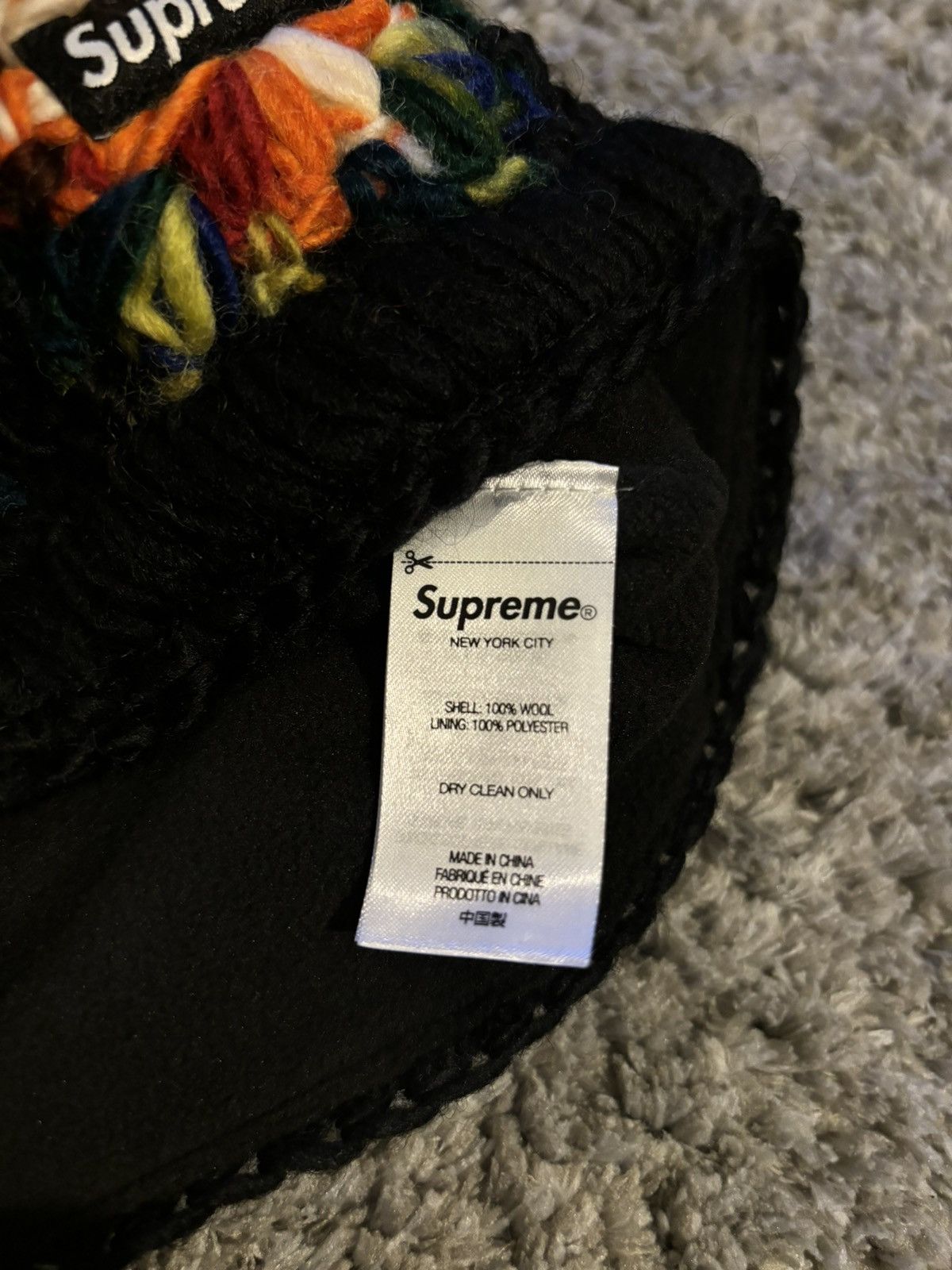 Supreme Supreme crochet beanie black Size ONE SIZE - 3 Thumbnail