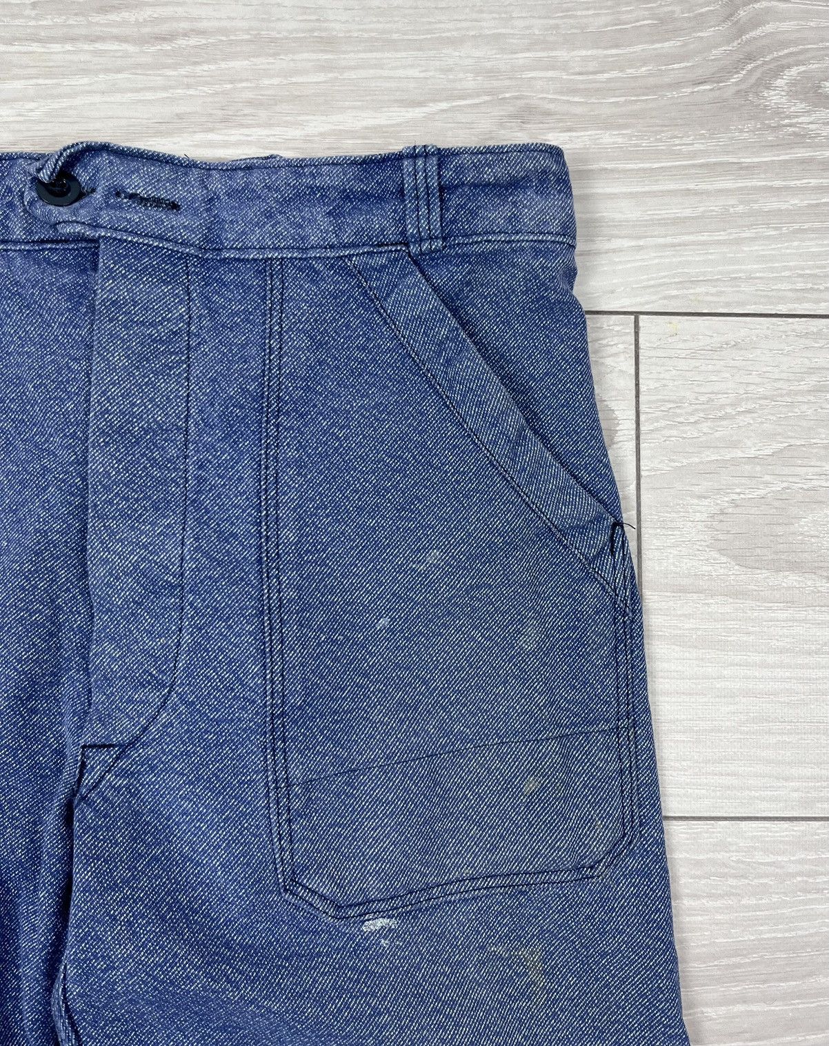 Le Laboureur Le Laboureur Vintage 80s Blue French Work Canvas Pants Size US 32 / EU 48 - 6 Thumbnail