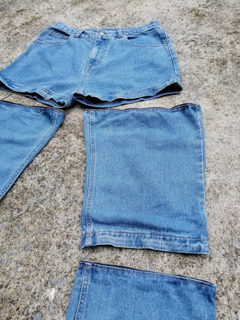 Designer Unknown Brand Detachable Parts Denim Jeans Size US 30 / EU 46 - 4 Thumbnail