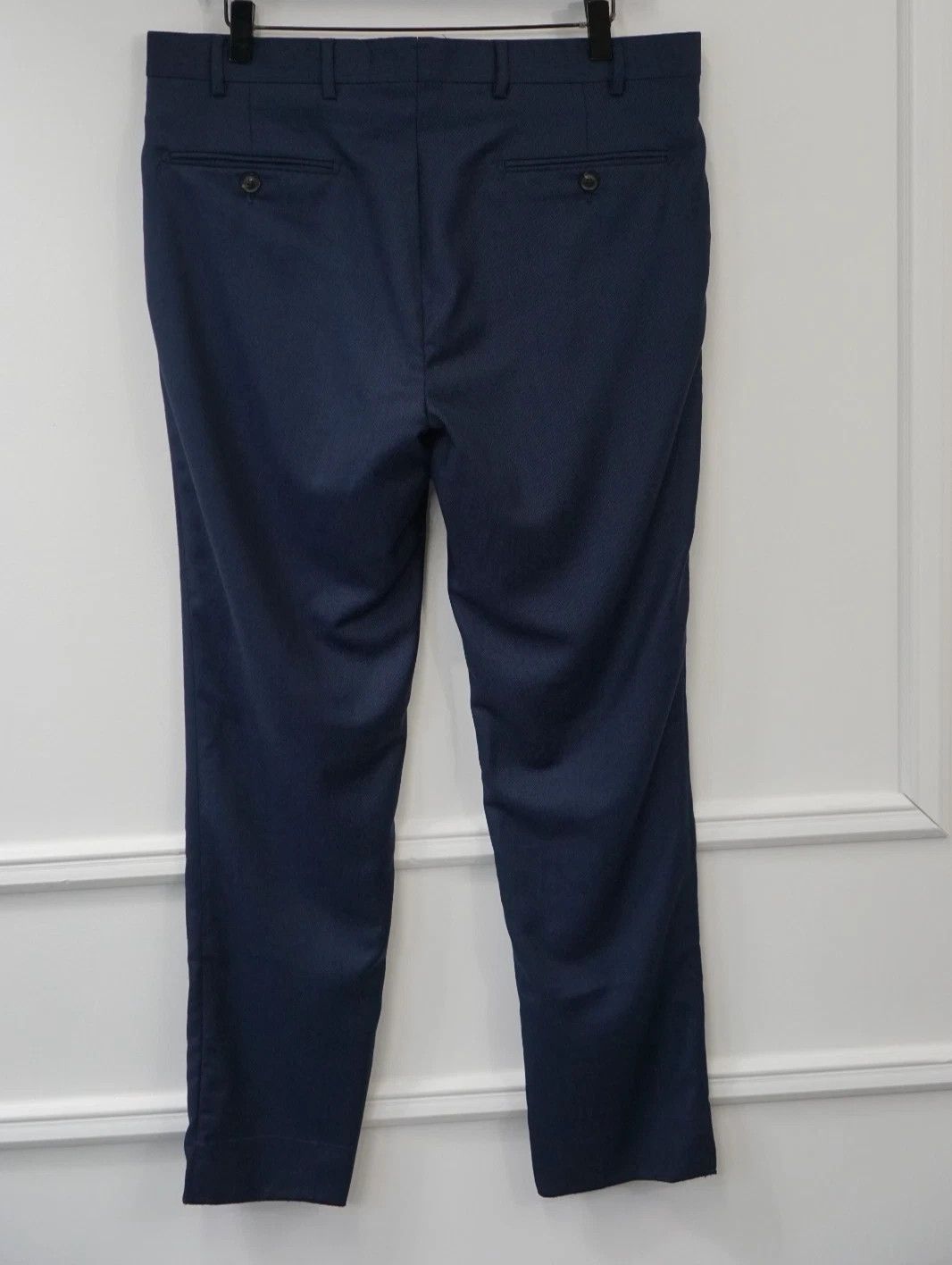 Suitsupply Men Suitsupply Pants Navy Blue Pure Wool S130 24 UK/US38S Size 38S - 2 Thumbnail