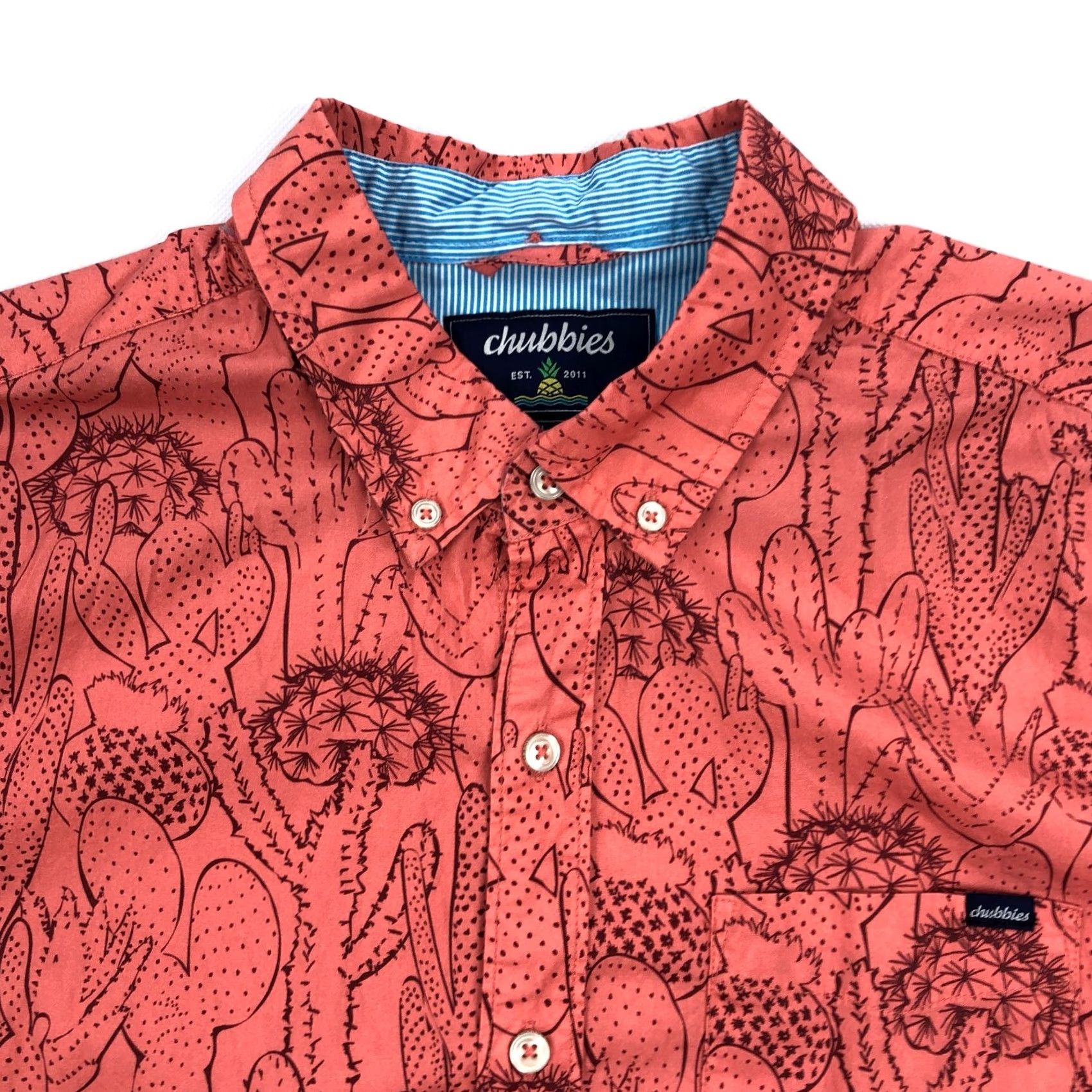 Chubbies Chubbies Shirt Mens Large Cactus Print Short Sleeve Button Up Size US L / EU 52-54 / 3 - 2 Thumbnail