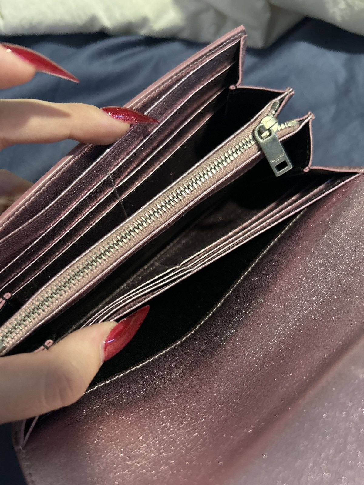 Saint Laurent Paris Saint laurent metallic pink long wallet Size ONE SIZE - 10 Thumbnail