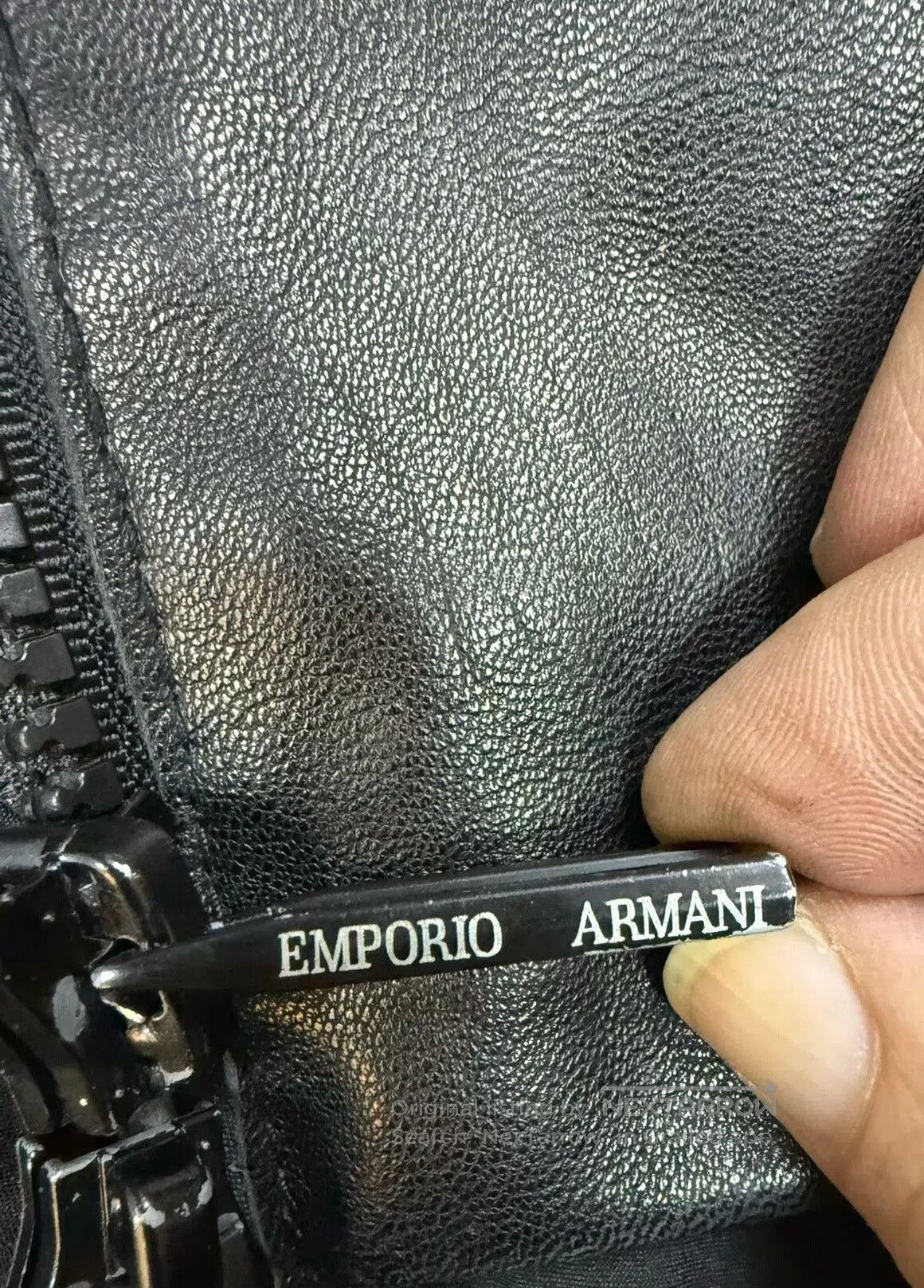 Giorgio Armani Armani Men's Leather Moto Jacket. Size US S / EU 44-46 / 1 - 6 Thumbnail
