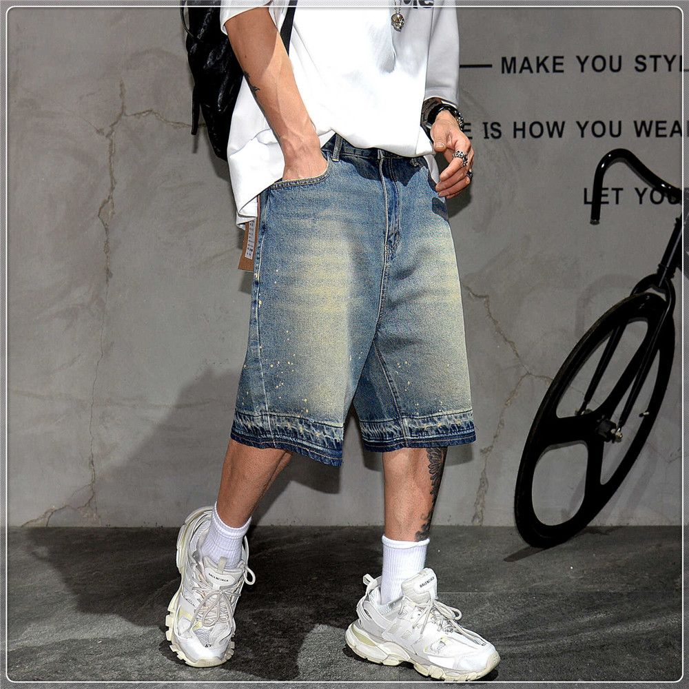 Jean × Vintage Denim Short Jorts Baggy Size US 35 - 3 Thumbnail