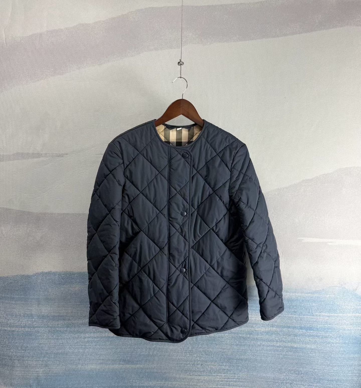 Burberry Burberry Deep Blue Quilted Cotton Jacket Size US XS / EU 42 / 0 - 1 Thumbnail
