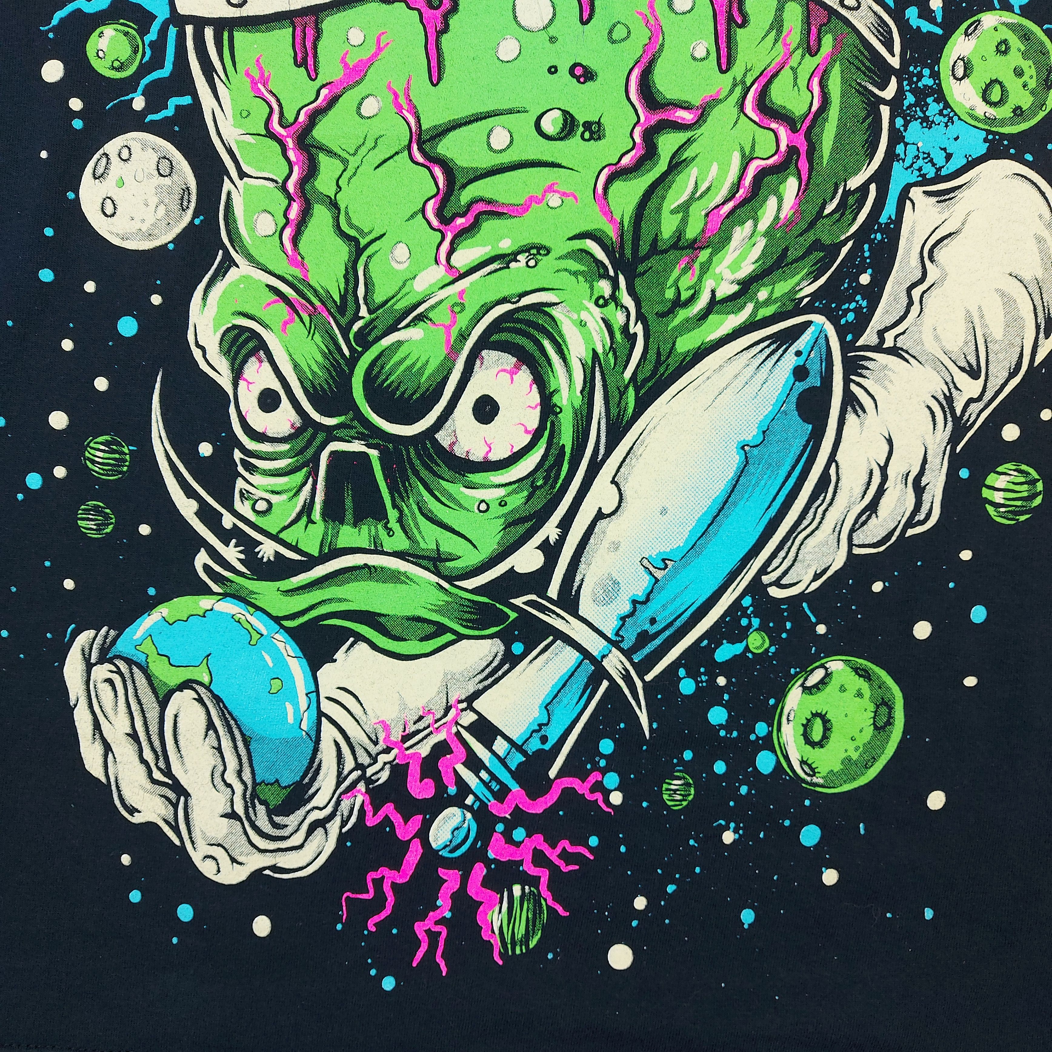 Band Tees VTG 2003 Enter Shikari Alien Brain Monster MySpace Era TEE Size US S / EU 44-46 / 1 - 5 Thumbnail