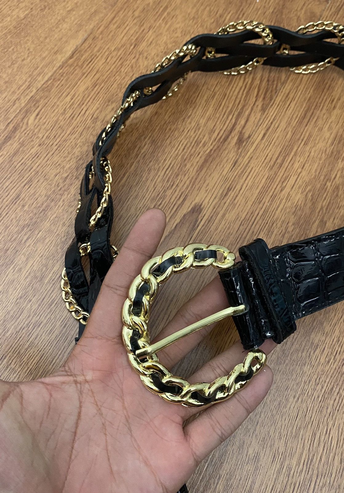 If Six Was Nine × Japanese Brand × Le Grande Bleu (L.G.B.) Black plastic chain belt Size ONE SIZE - 3 Thumbnail