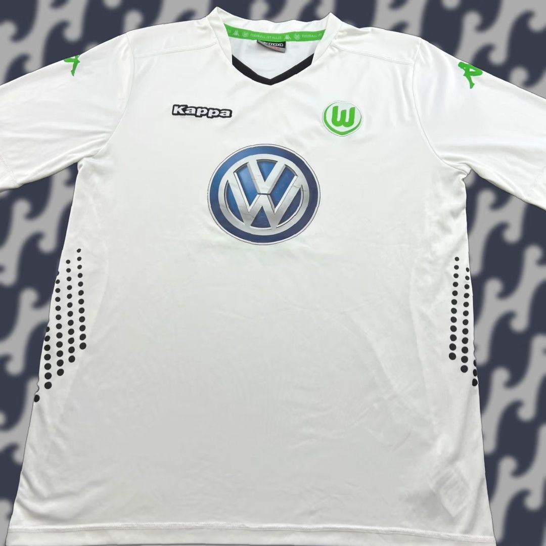 Kappa Kappa VFL Wolfsburg 2014 2015 Training Jersey Football Mens L White Short Sleeve Pullover Round Neck Moisture Wicking Quick Dry Sports Jersey Mens Size US L / EU 52-54 / 3 - 1 Thumbnail