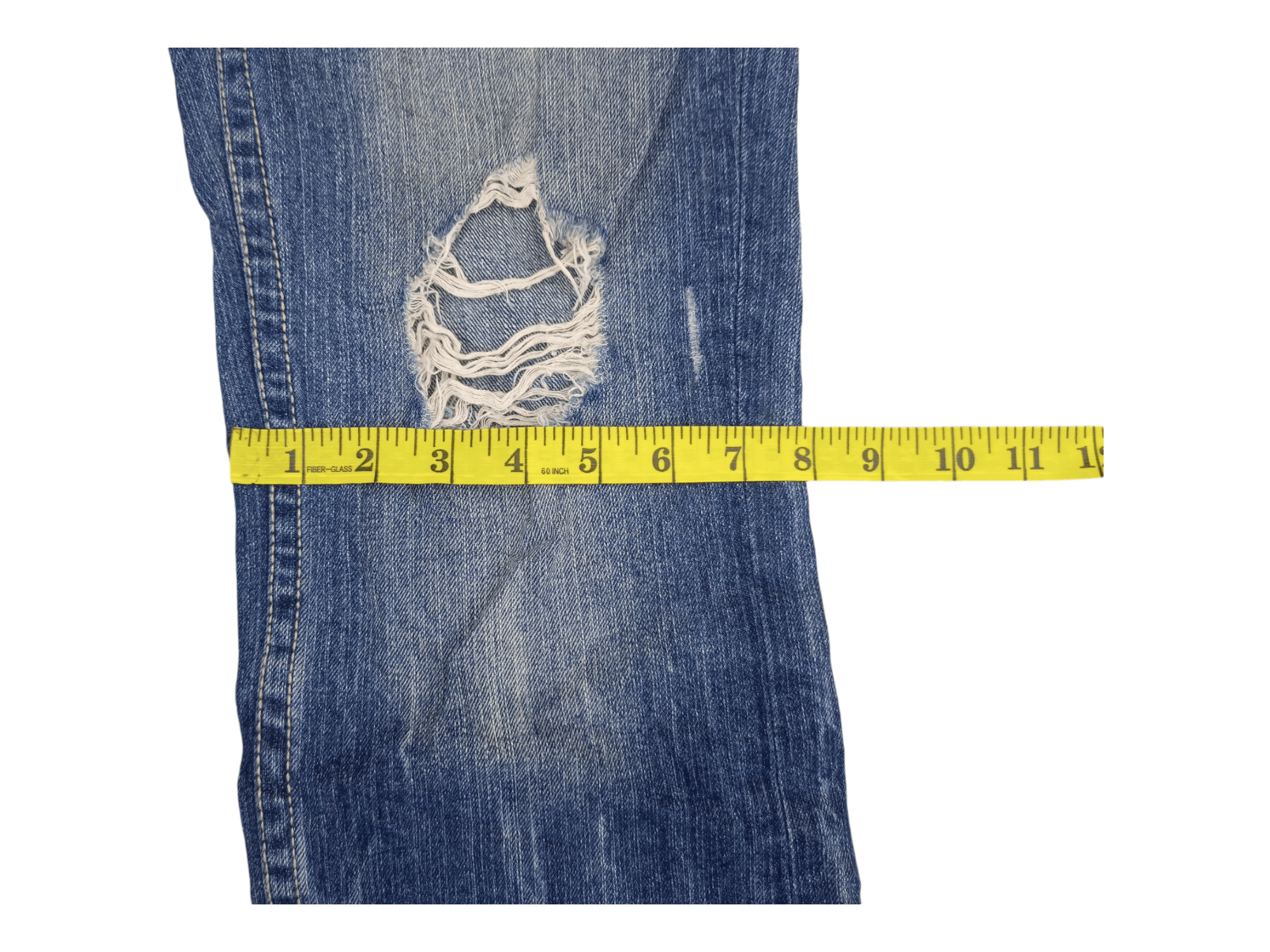 Japanese Brand BUZZSPUNKY Big Blowout Patched Distressed Flare Jeans Size US 29 - 22 Thumbnail