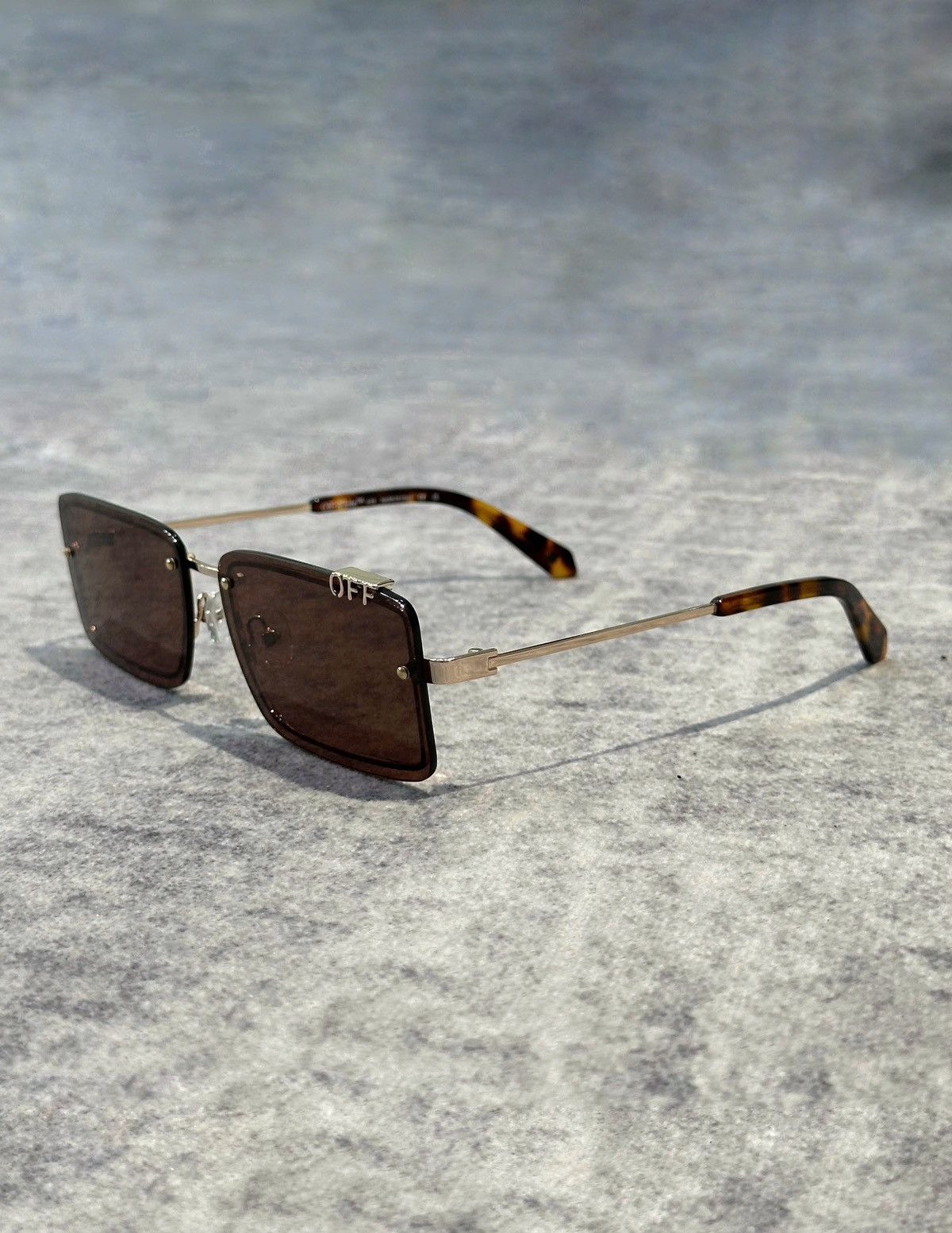 Off-White OFF WHITE TAMPA GOLD BROWN SUNGLASSES Size ONE SIZE - 1 Thumbnail