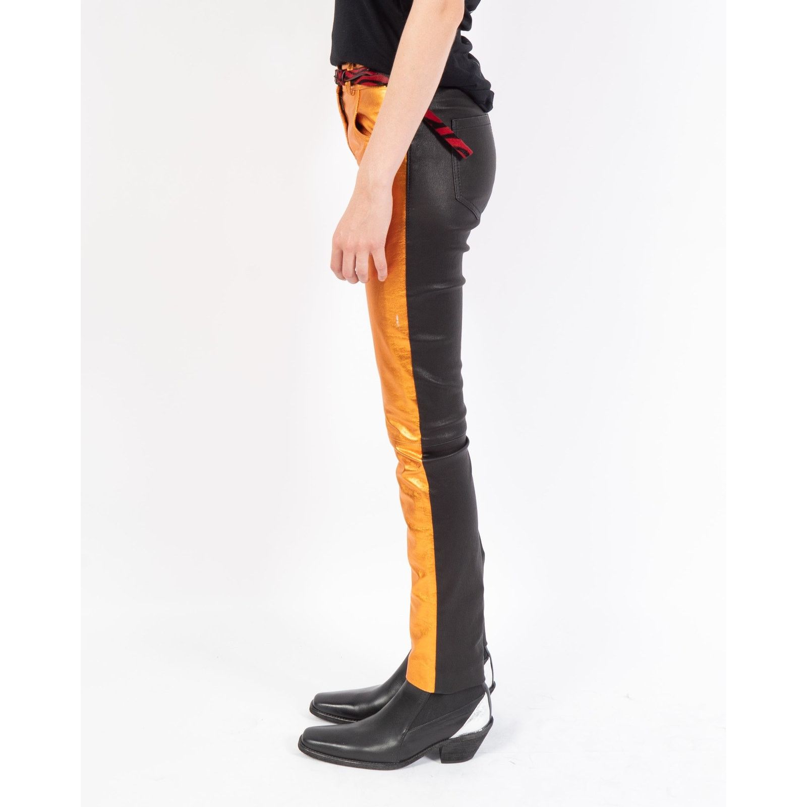 Haider Ackermann SS17 Tricolor Leather Skinny Trousers Size 26" / US 2 / IT 38 - 6 Thumbnail