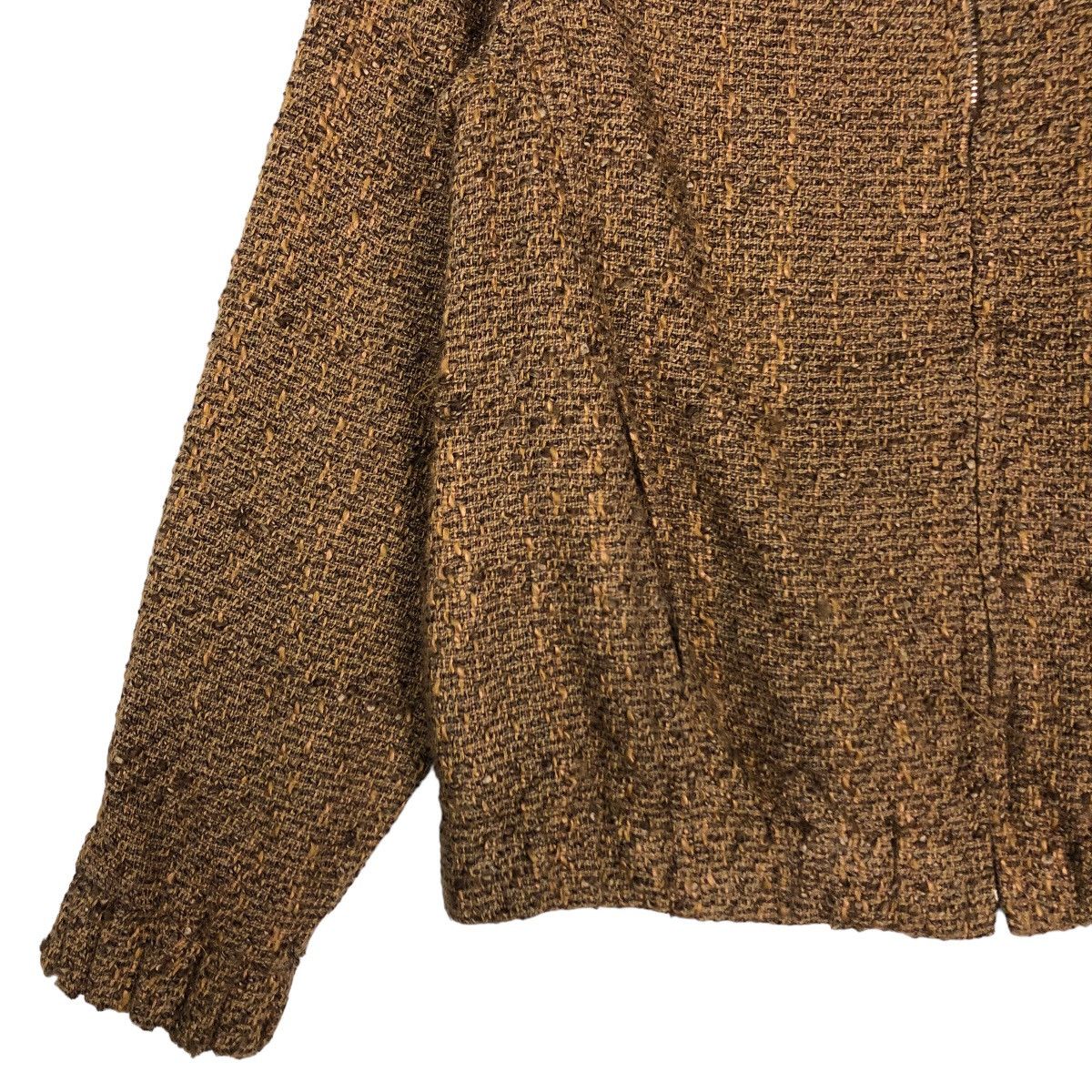 Japanese Brand 🔥Vtg Herringbone Wool Bomber Jacket Faye Issey Miyake Size US S / EU 44-46 / 1 - 4 Thumbnail