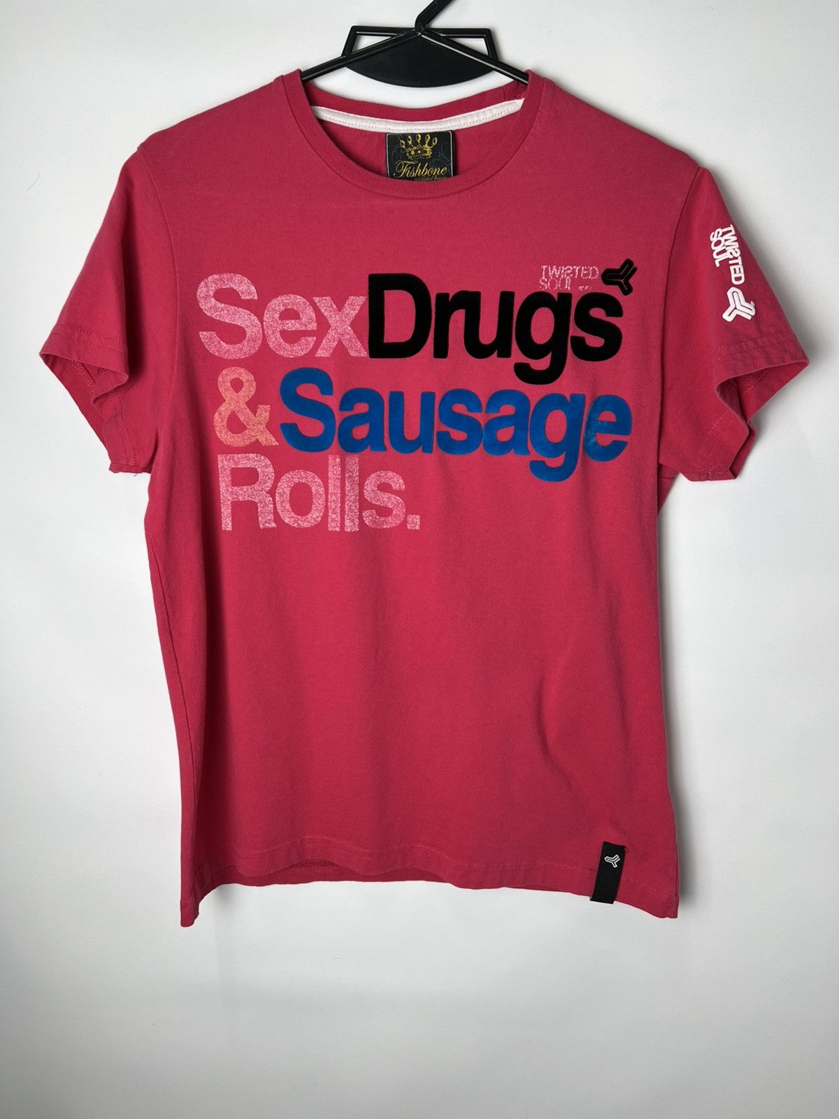 Vintage VINTAGE Y2K ADULT SEX DRUGS SAUSAGE ROLLS FUNNY TEE Size S / US 4 / IT 40 - 1 Thumbnail