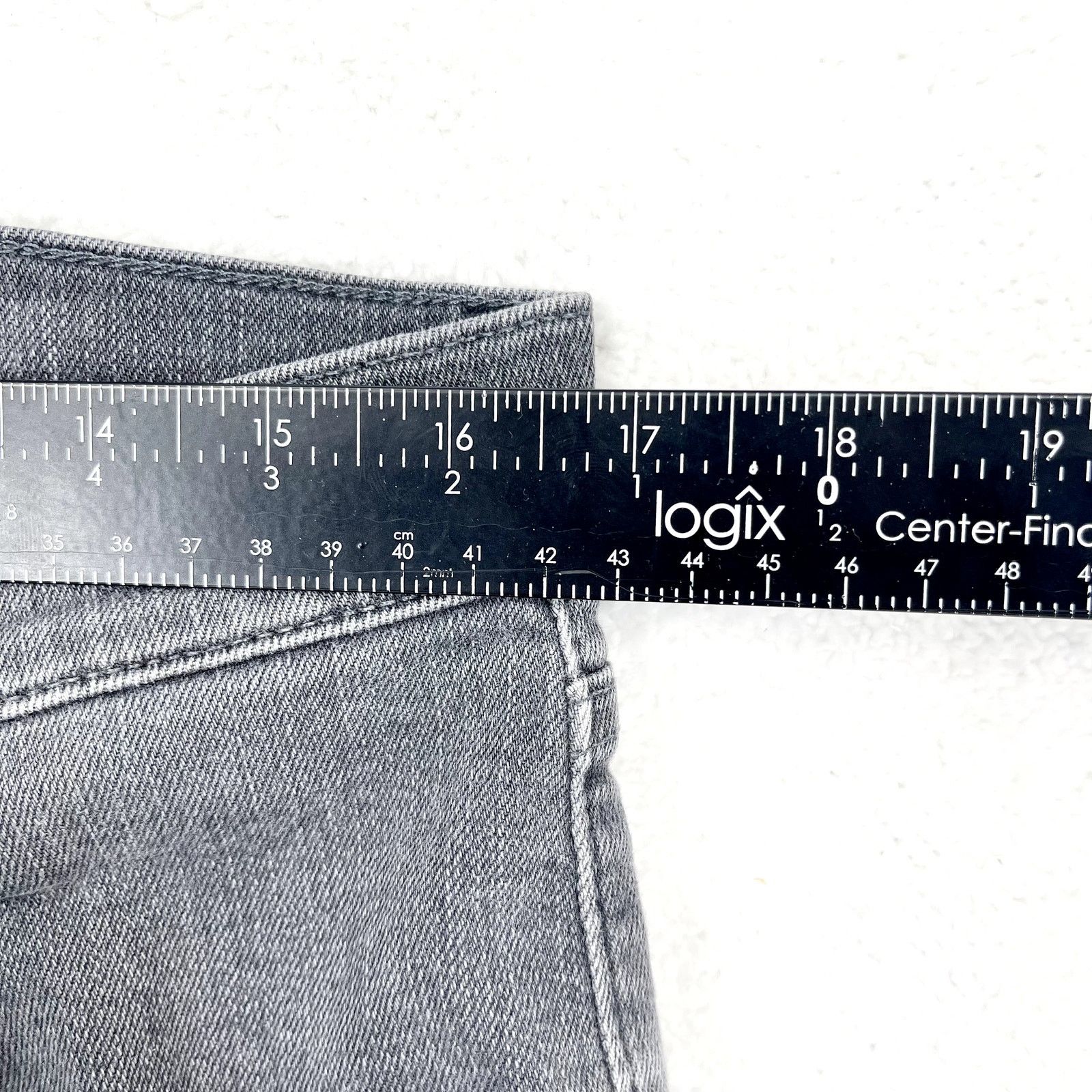 7 For All Mankind 7for All Mankind Faded Gray Distressed Washed Straight 33/14 Size 36" / US 14 / IT 50 - 5 Thumbnail