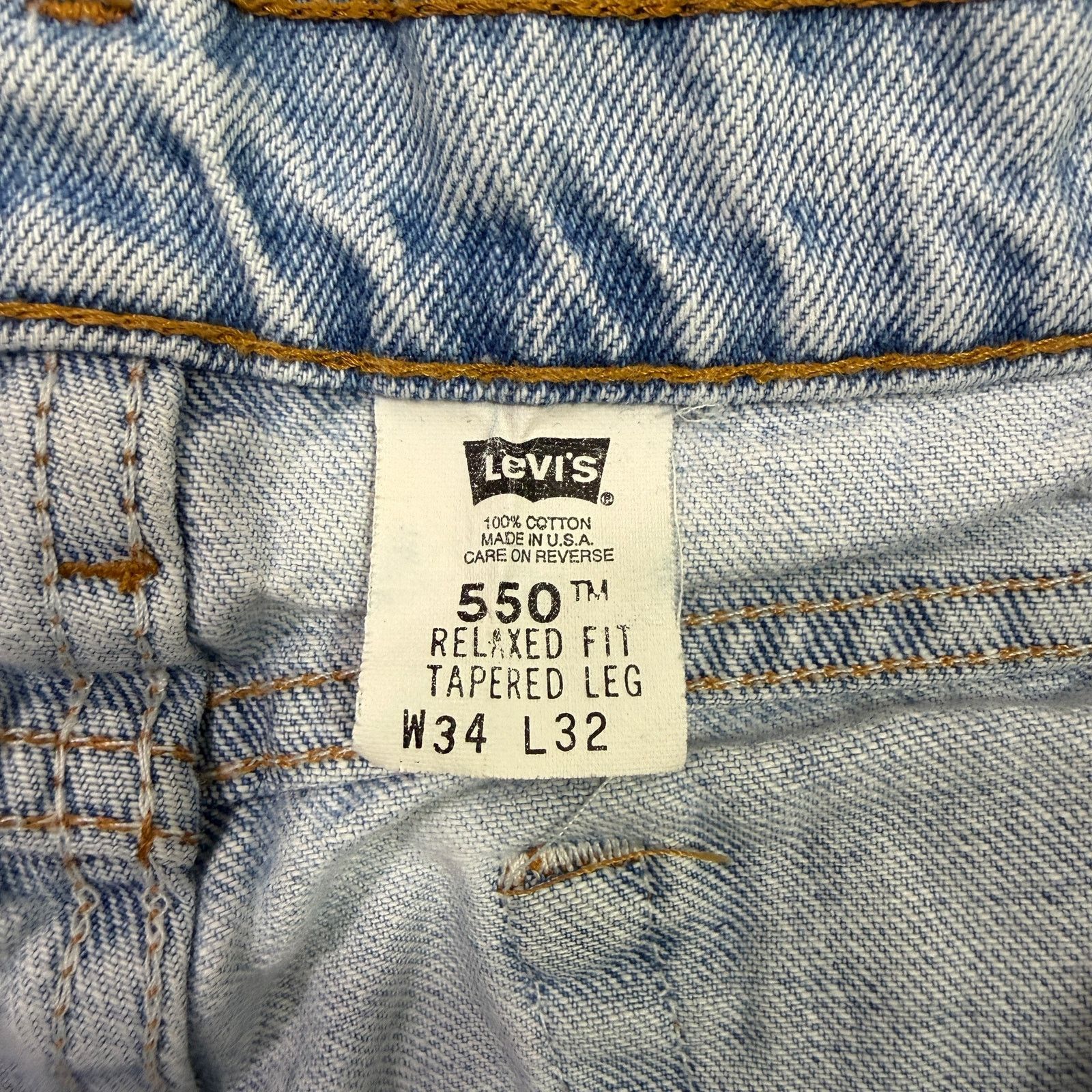 Levi's Vintage Levis 550 Jeans 34x32 Blue Paint Splatter Relaxed Size US 34 / EU 50 - 5 Thumbnail