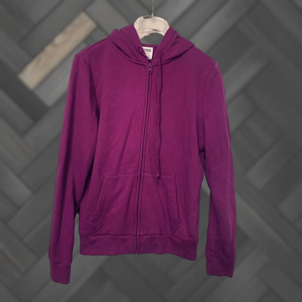 Victoria's Secret Victoria's Secret PINK Purple Full Zip Hoodie Women M Regular Hooded Pockets Logo Zip Size M / US 6-8 / IT 42-44 - 1 Thumbnail