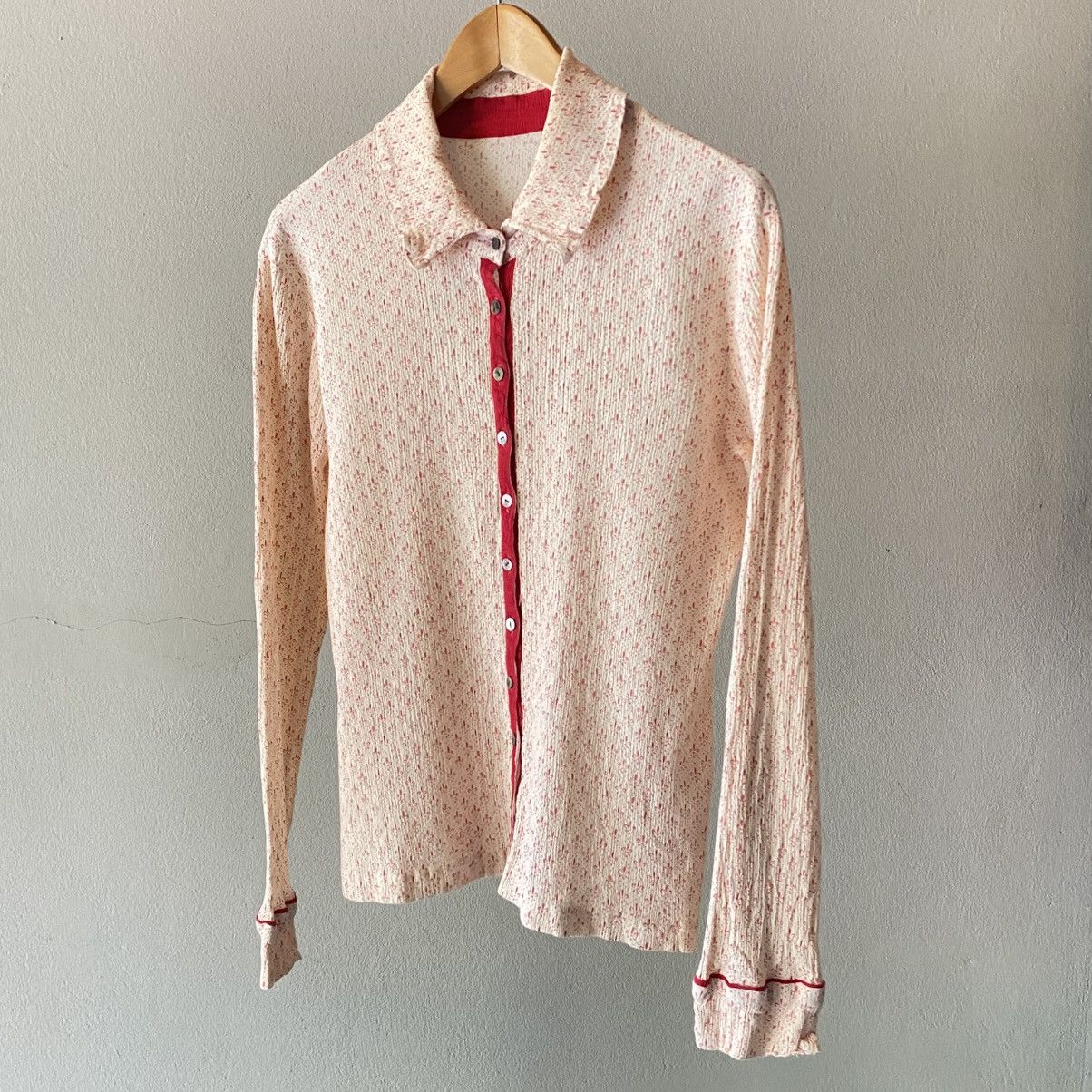 Tsumori Chisato TSUMORI CHISATO Retro Button-Up with Red Trim Size XS / US 0-2 / IT 36-38 - 4 Thumbnail