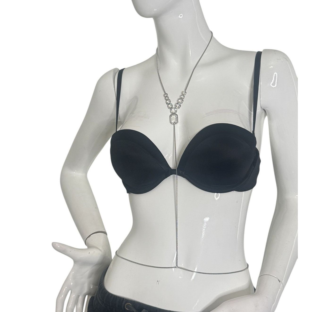 Swarovski Swarovski x Skims Y Body Chain (Silver) Size ONE SIZE - 5 Thumbnail