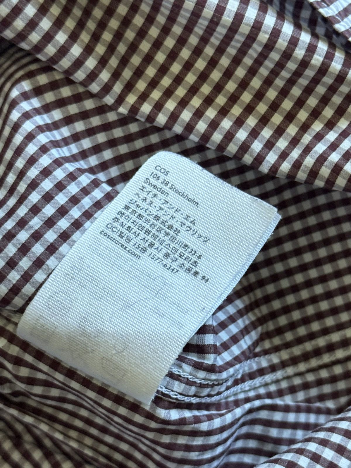 Cos COS 41EUR/US16 Checkered button up shirt long sleeve Size US S / EU 44-46 / 1 - 9 Thumbnail
