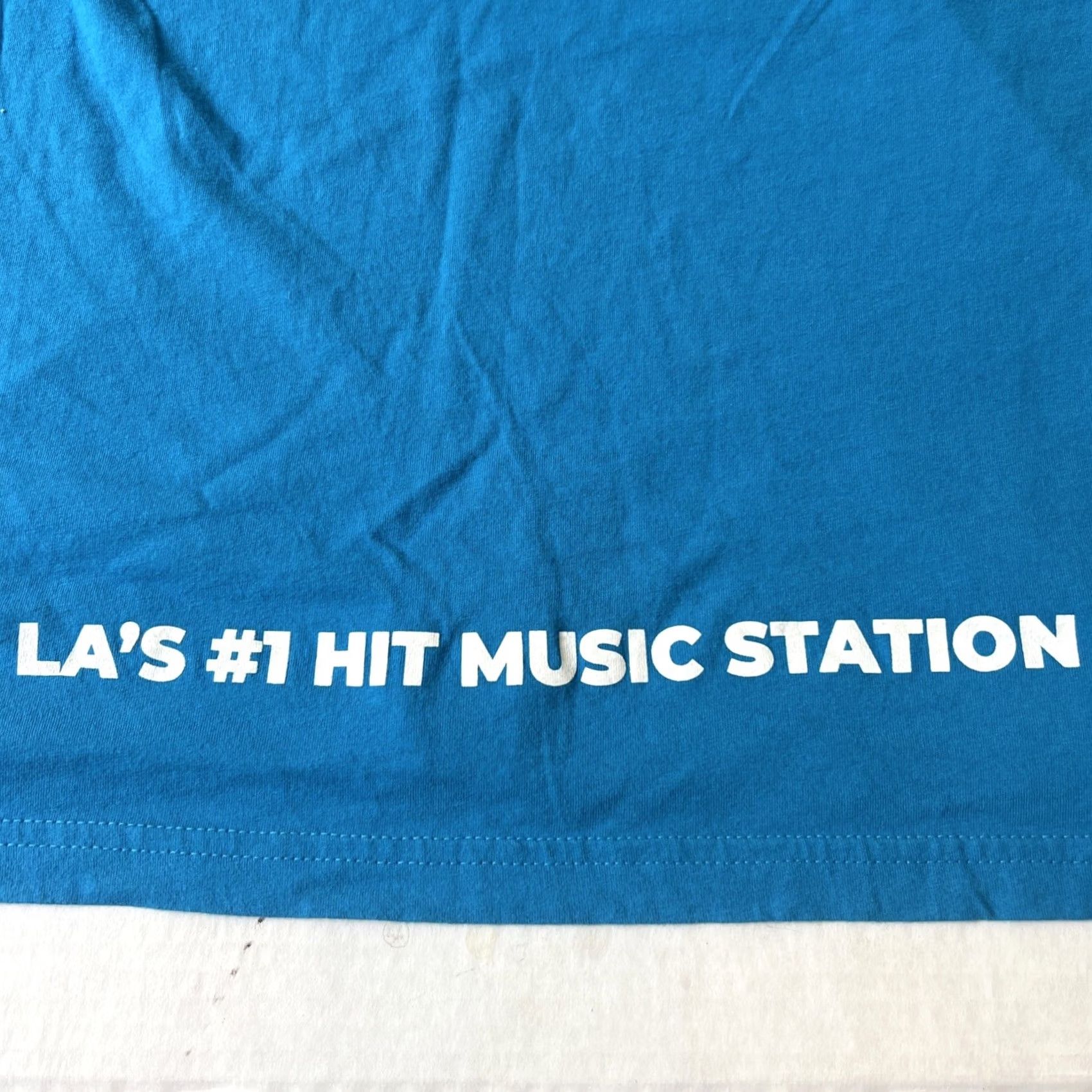 Next Level VINTAGE KIIS FM Radio 102.7 Rainbow Logo Shirt XL Blue Next Level Men Short Sleeve Crew Neck Graphic Print Concert/Never Worn Size US XL / EU 56 / 4 - 4 Thumbnail
